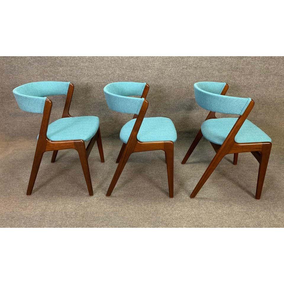 Woodwork Vintage Midcentury Mahogany Dining Chairs in the Manner of Kai Kristiansen For Sale
