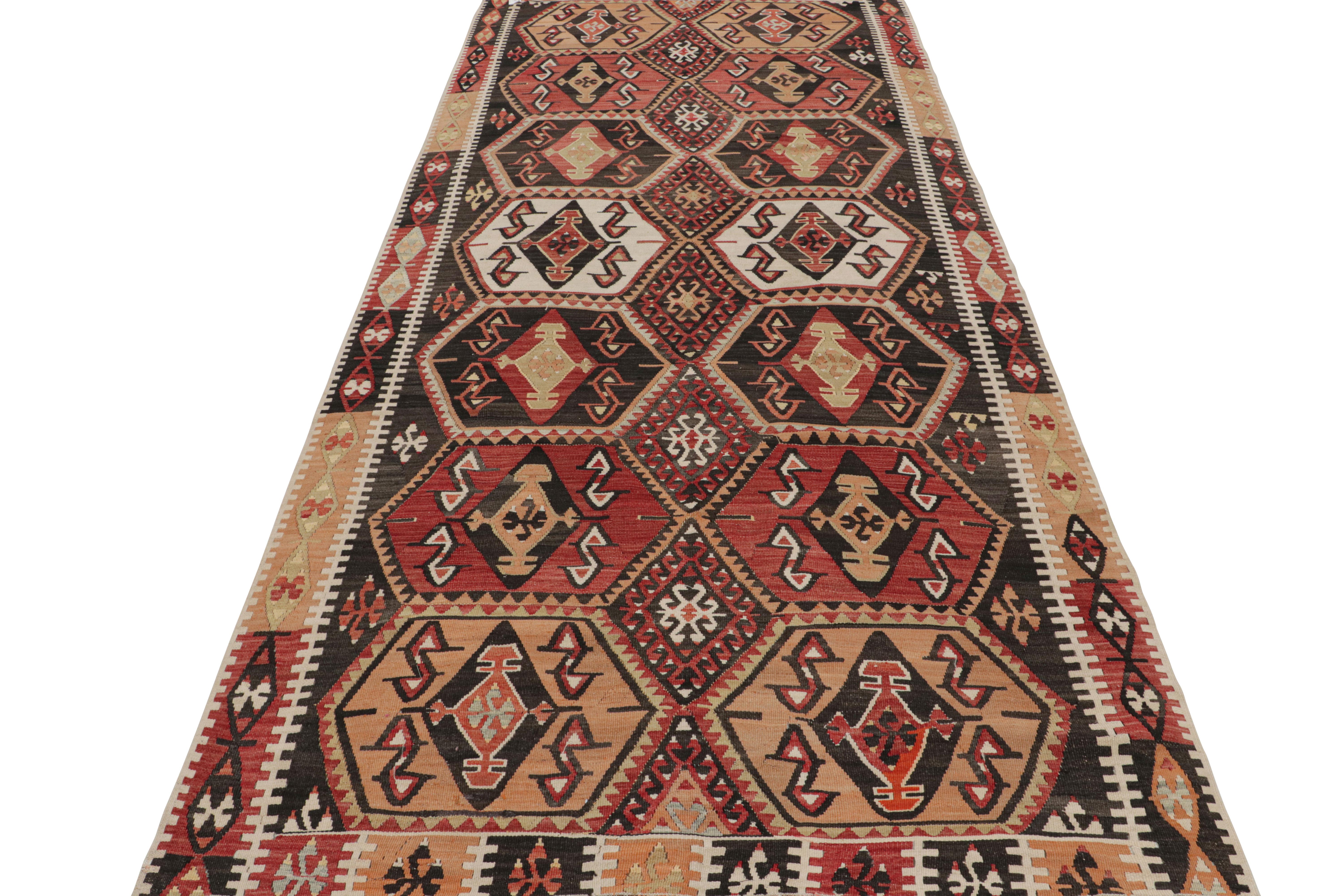 Vintage Midcentury Malatya Red and Off-White Wool Kilim Rug by Rug & Kilim In Good Condition For Sale In Long Island City, NY