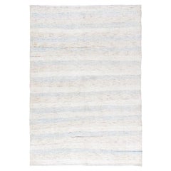 Tapis vintage minimaliste du milieu du siècle à tissage plat