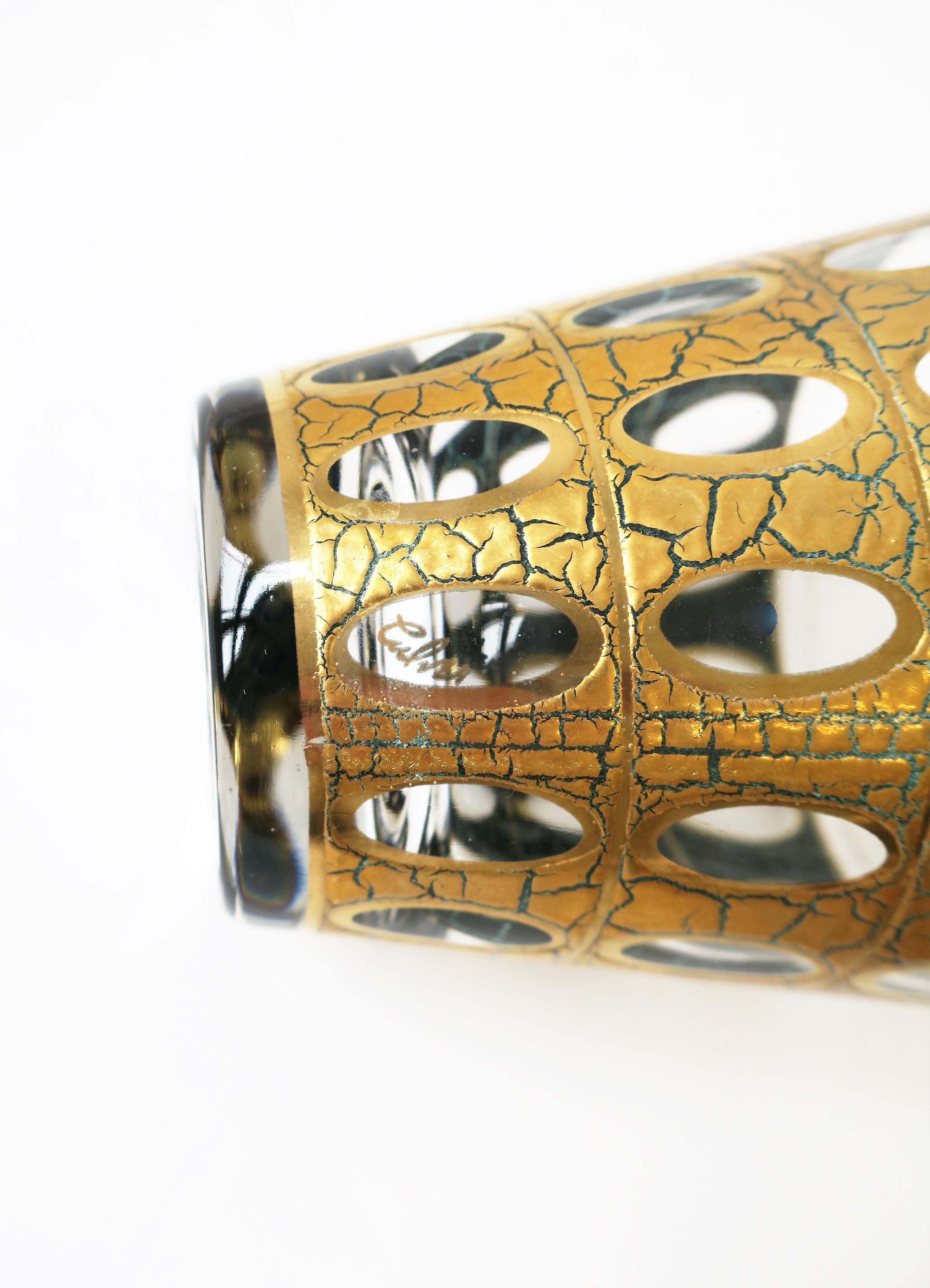 Gold Cocktail Rocks' Glasses Midcentury Modern By Culver, Set of 8 4