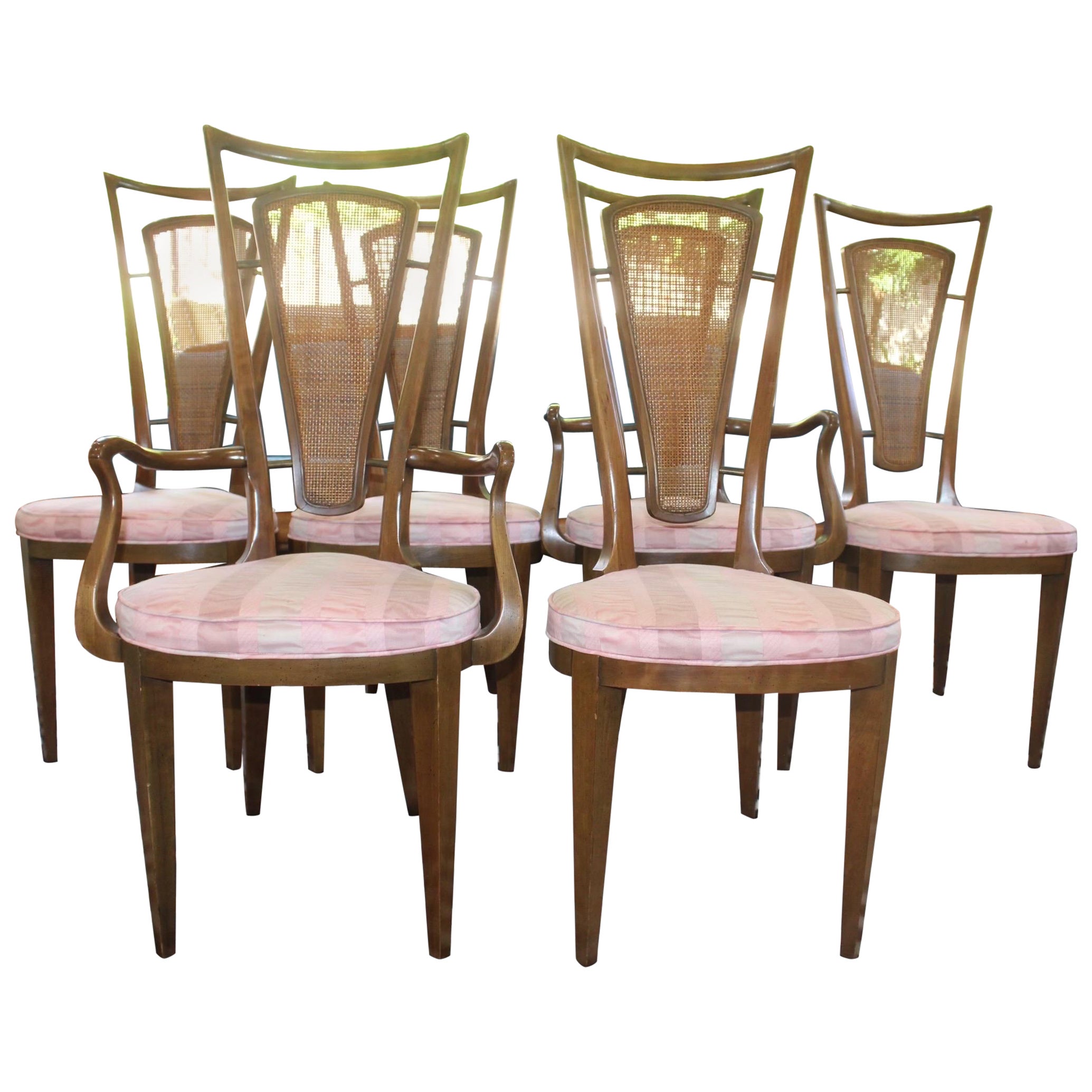 Vintage Midcentury Modern Romweber Dining Chairs Set of 6 For Sale