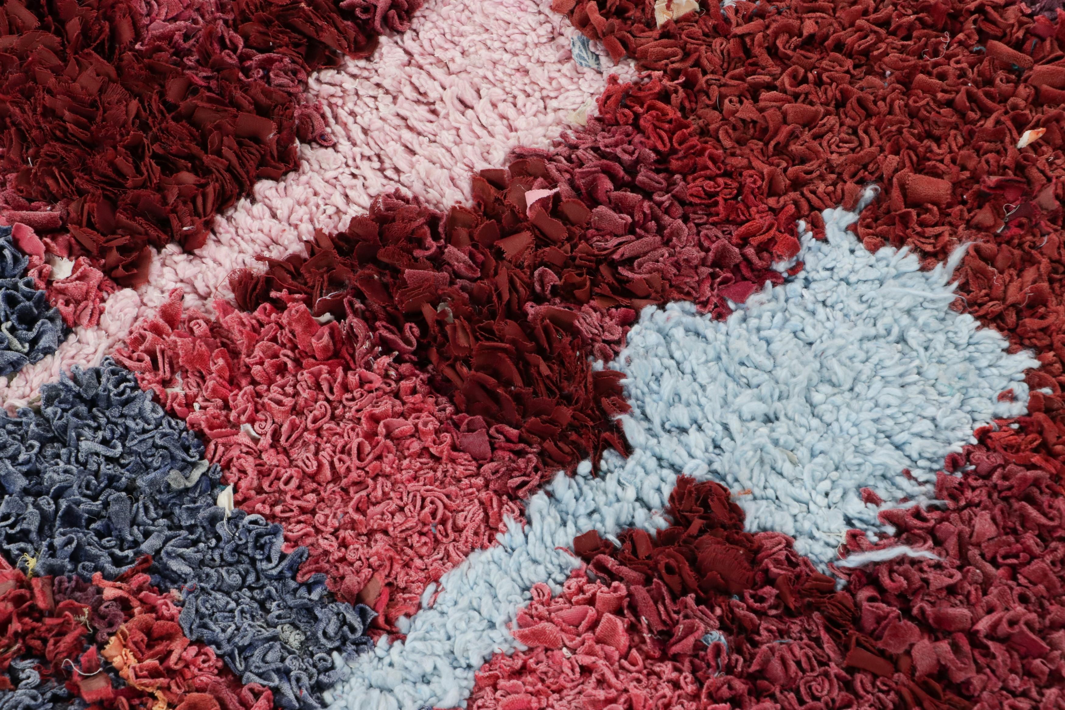 Hand-knotted in wool and originating from Morocco circa 1950-1960, this 4x5 vintage rug is a rare and among the most exciting new additions to Rug & Kilim’s mid-century curations from the region.

On the Design: 

This exuberant vintage Moroccan