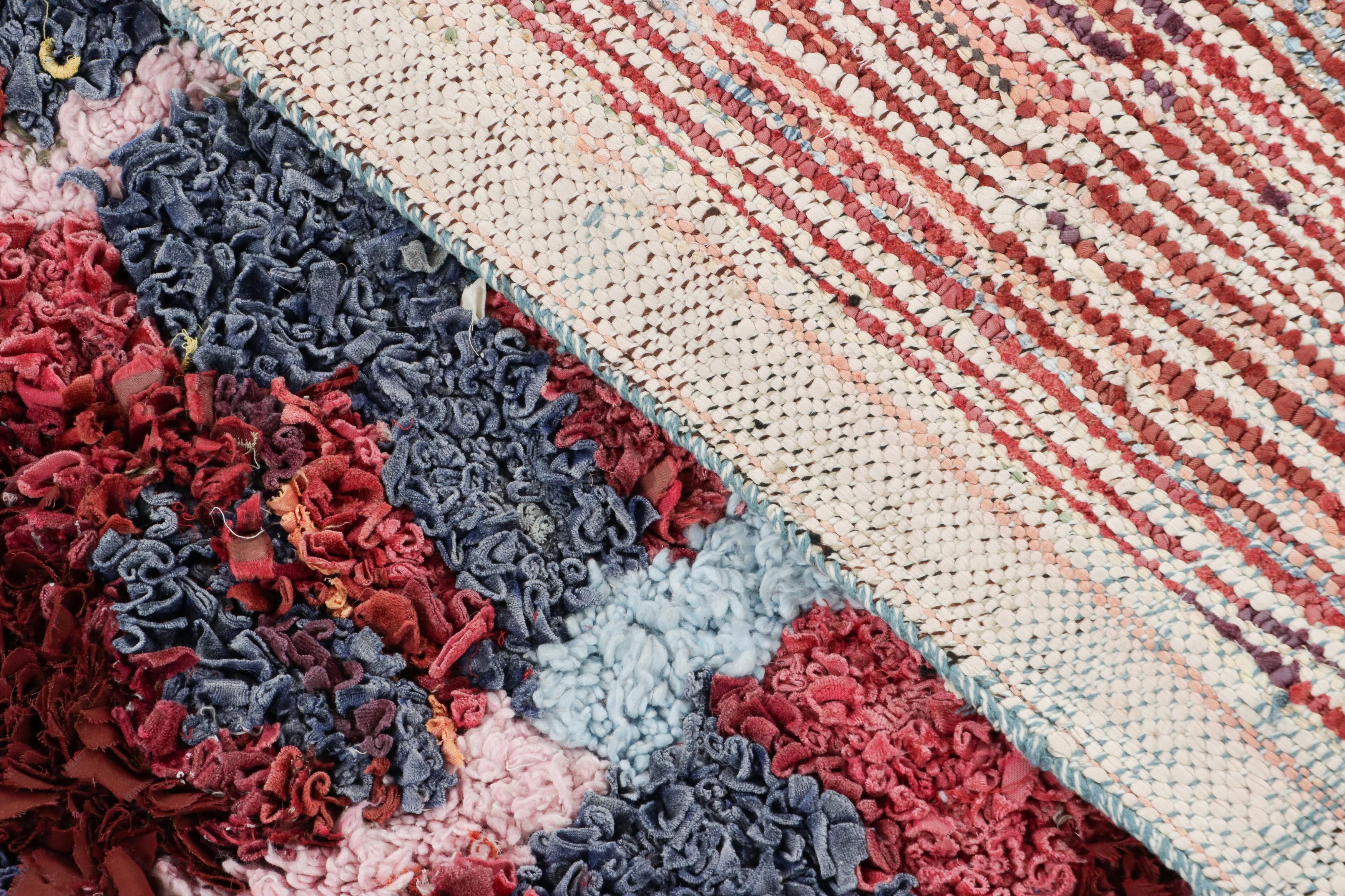 Vintage Moroccan Rug, Red with Tribal Geometric Patterns - Rug & Kilim For Sale 1
