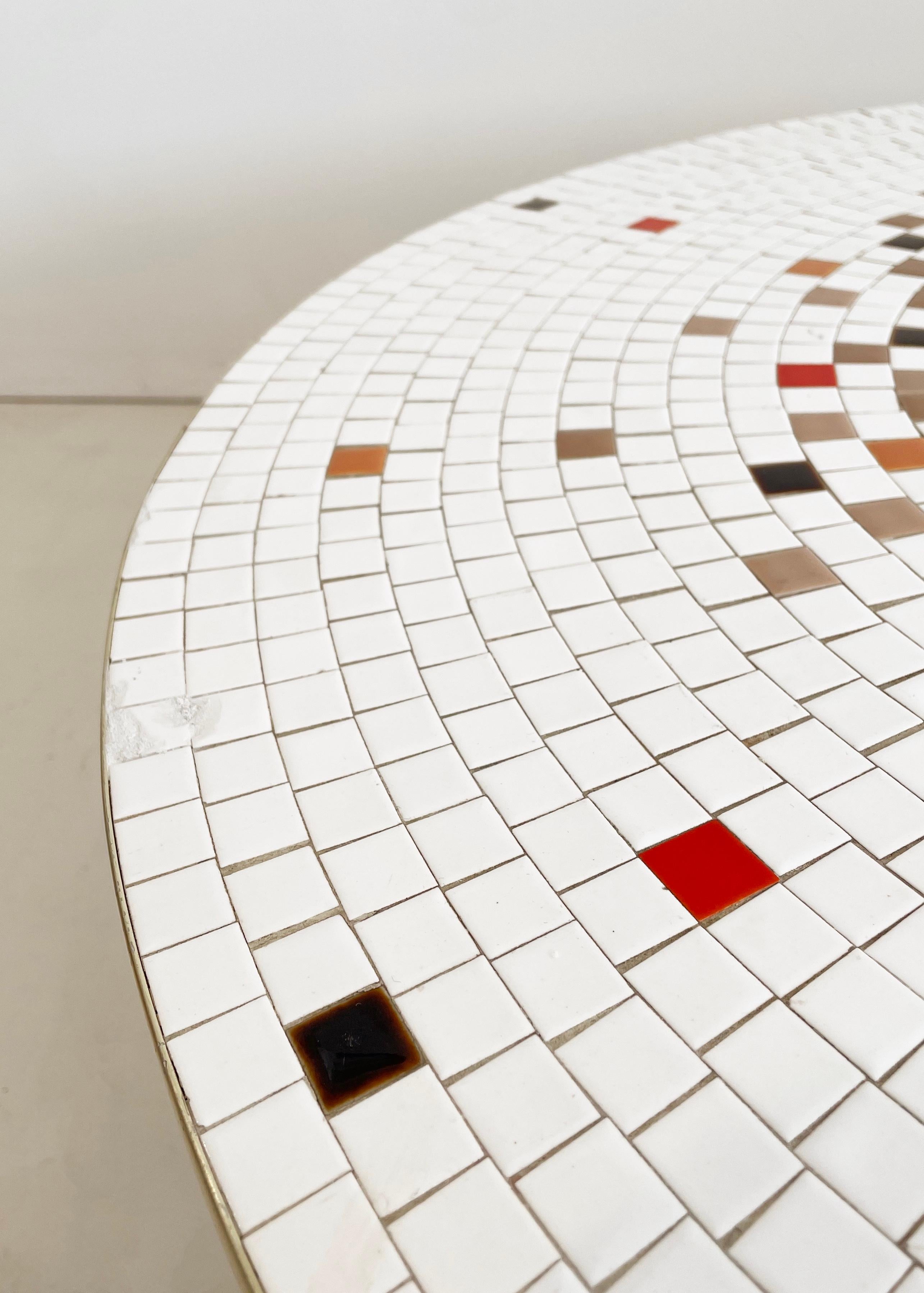 Vintage Midcentury Mosaik Fliese Couchtisch (20. Jahrhundert) im Angebot