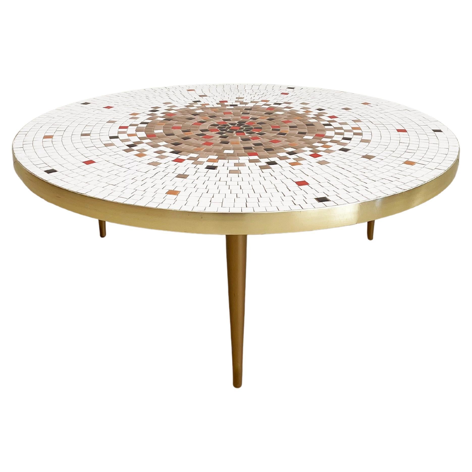 Vintage Midcentury Mosaik Fliese Couchtisch