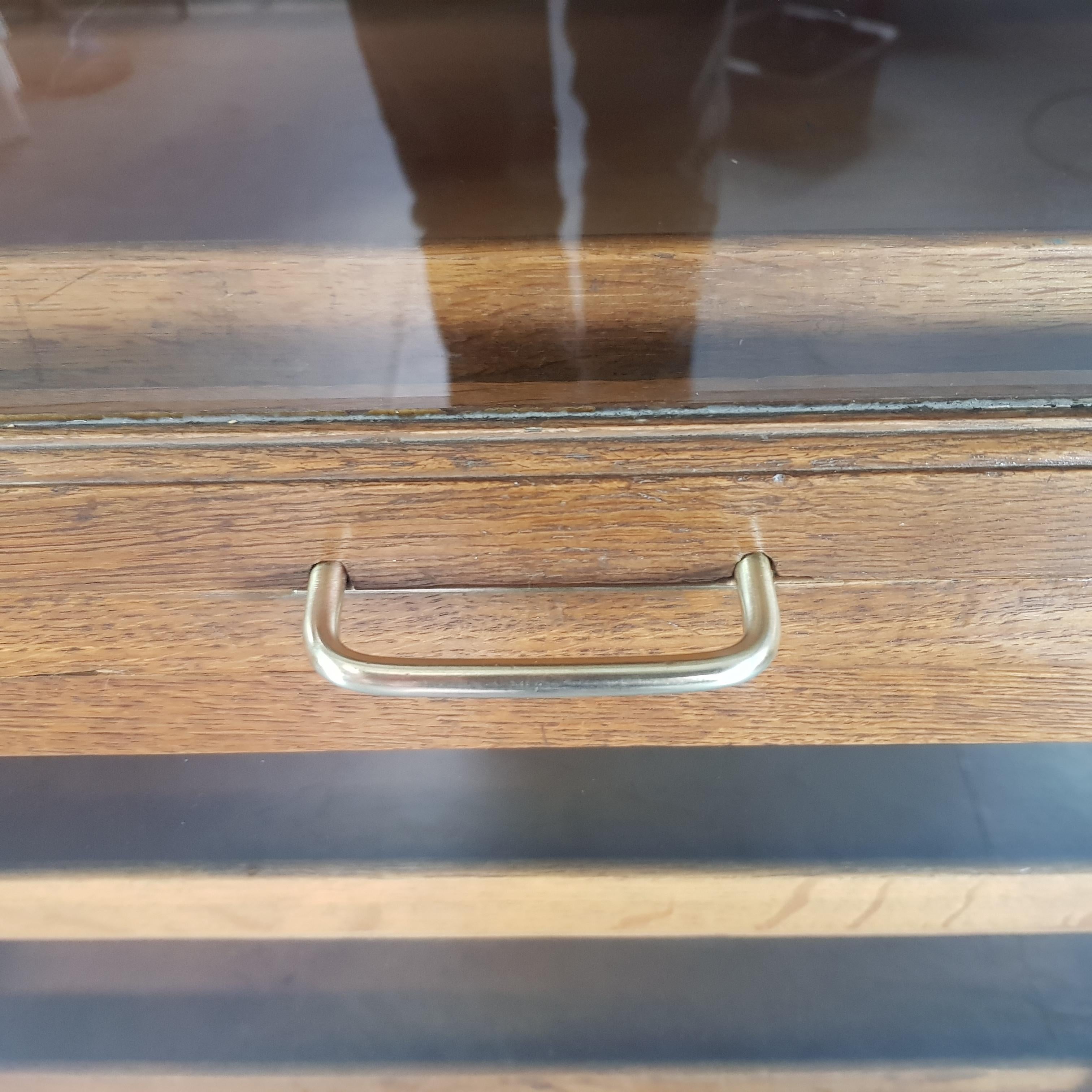 Vintage Midcentury Oak 6-Section Haberdashery Cabinet 2