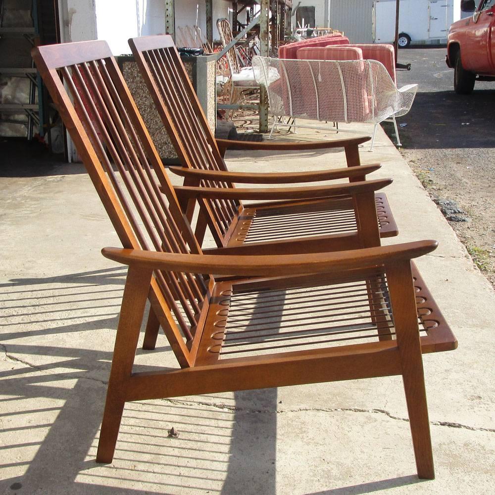 Paire de fauteuils de salon danois vintage du milieu du siècle dernier Bon état - En vente à Pasadena, TX