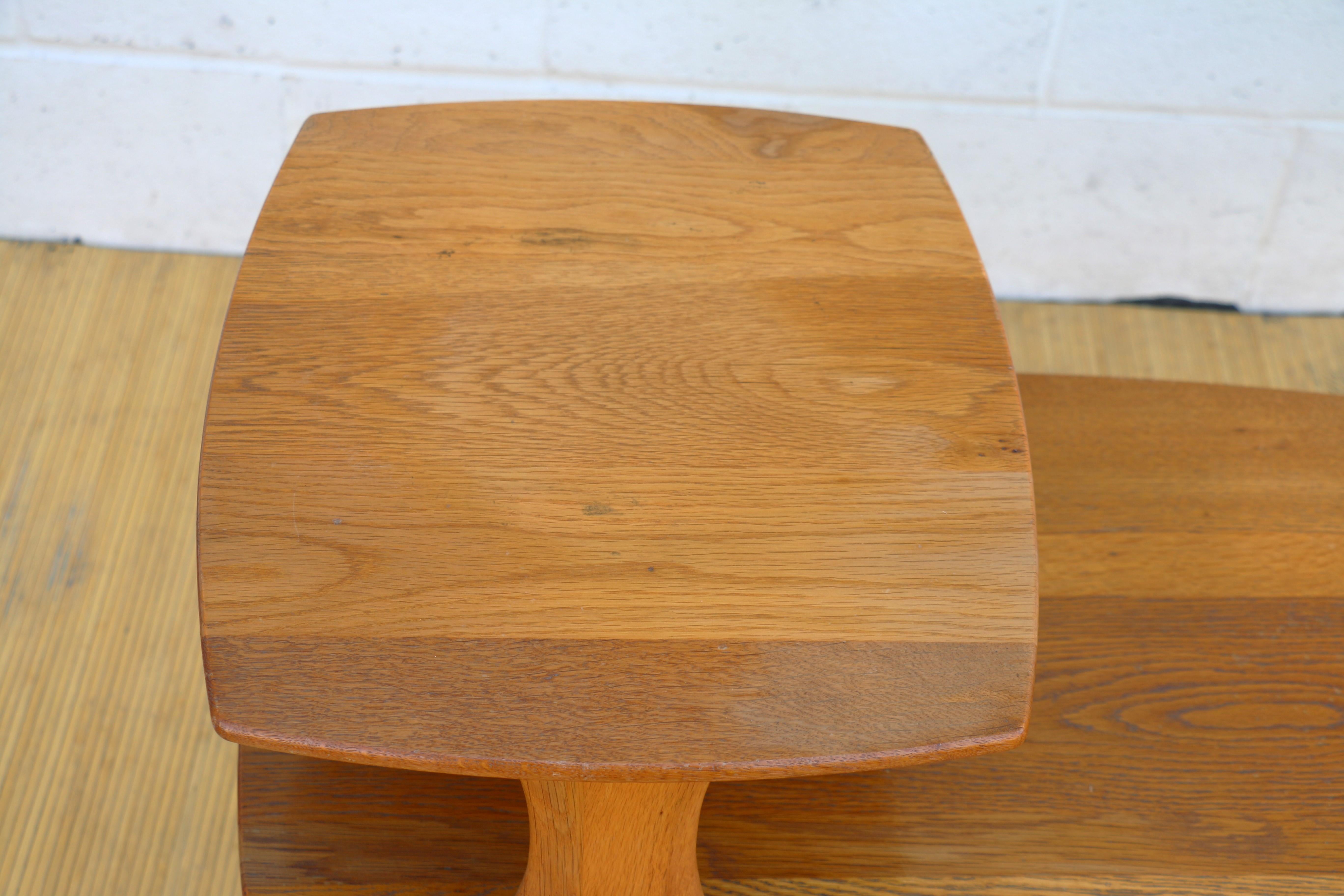 Vintage Midcentury Pair of Two Tier Wood Side Tables 4