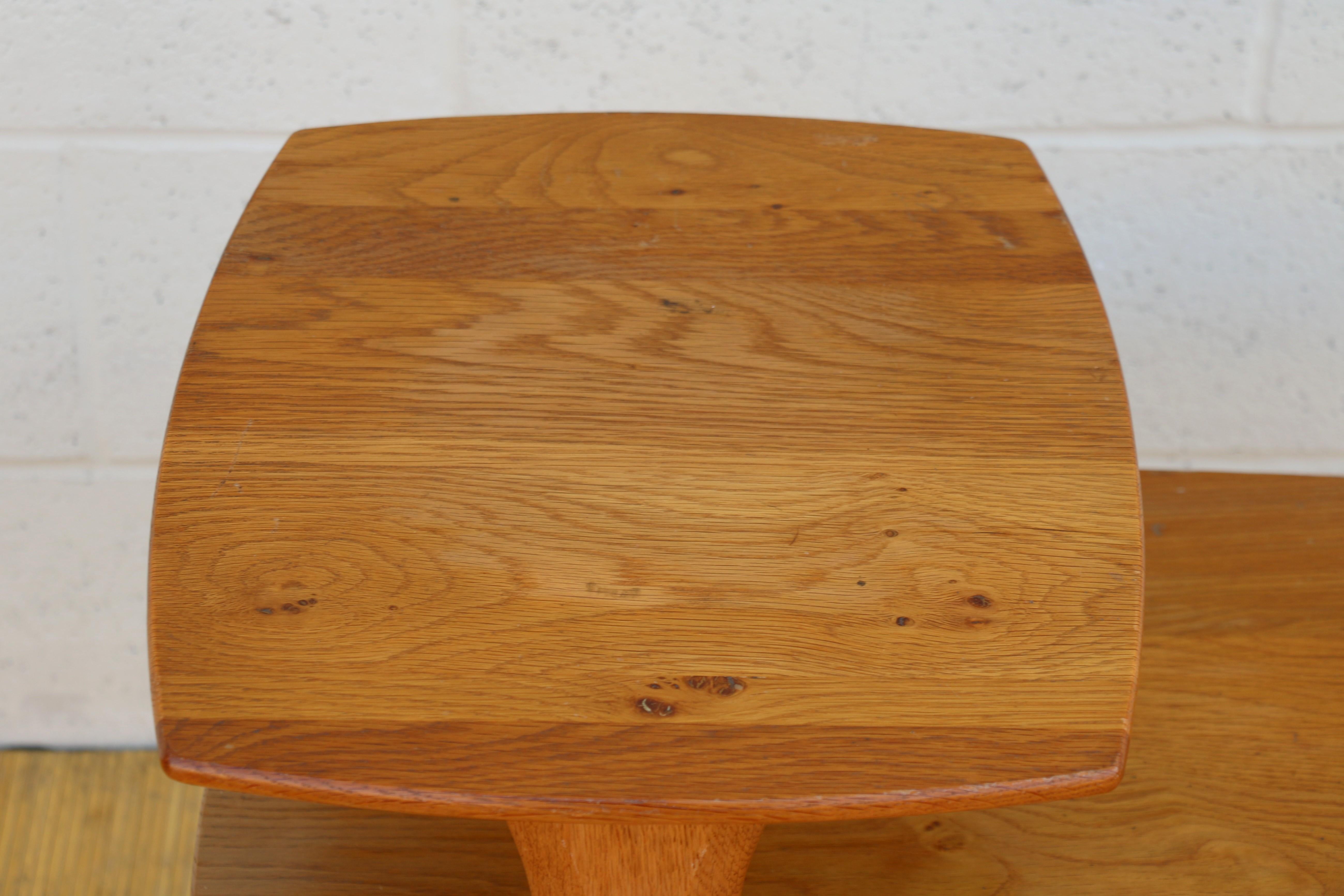 Vintage Midcentury Pair of Two Tier Wood Side Tables 9