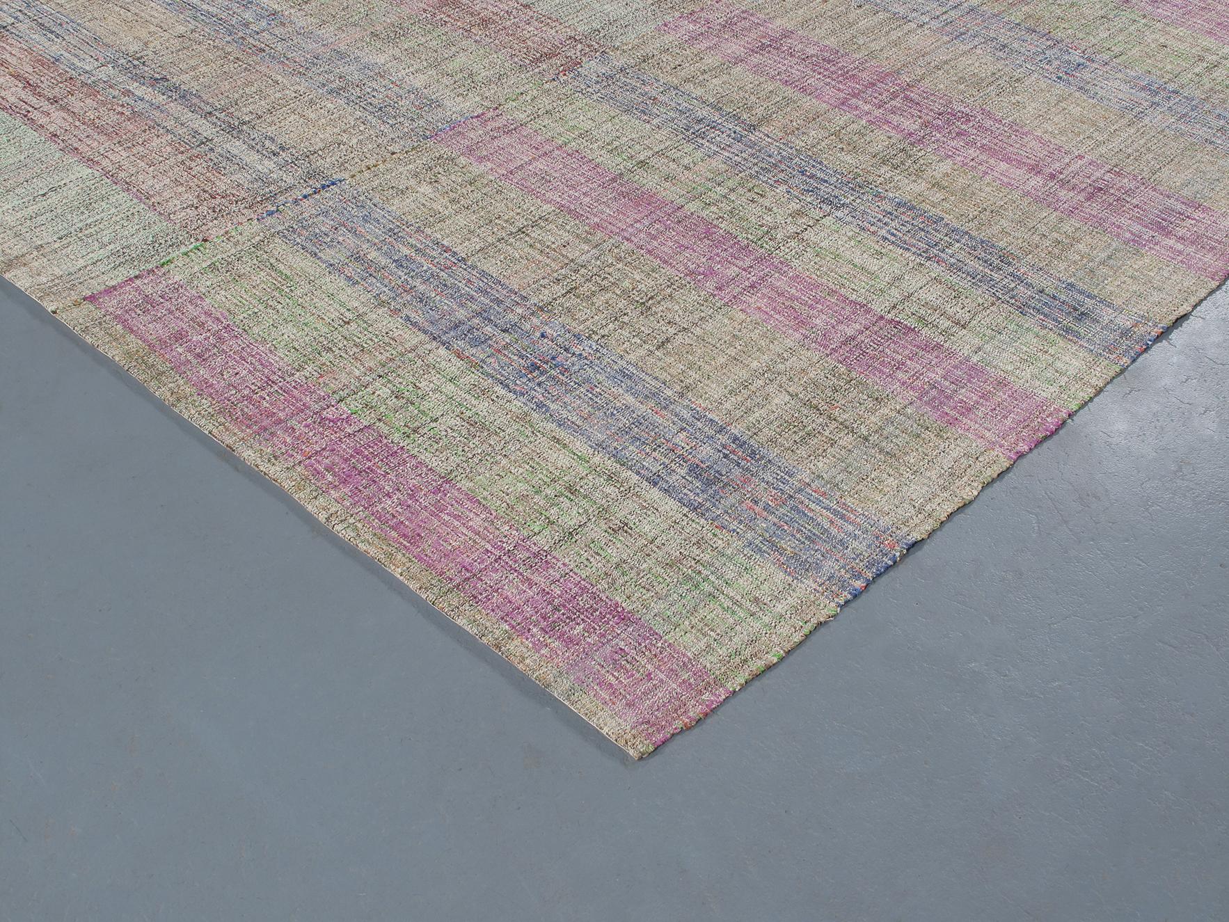 Vintage Midcentury Pelas Flat-Weave Rug In Good Condition For Sale In New York, NY