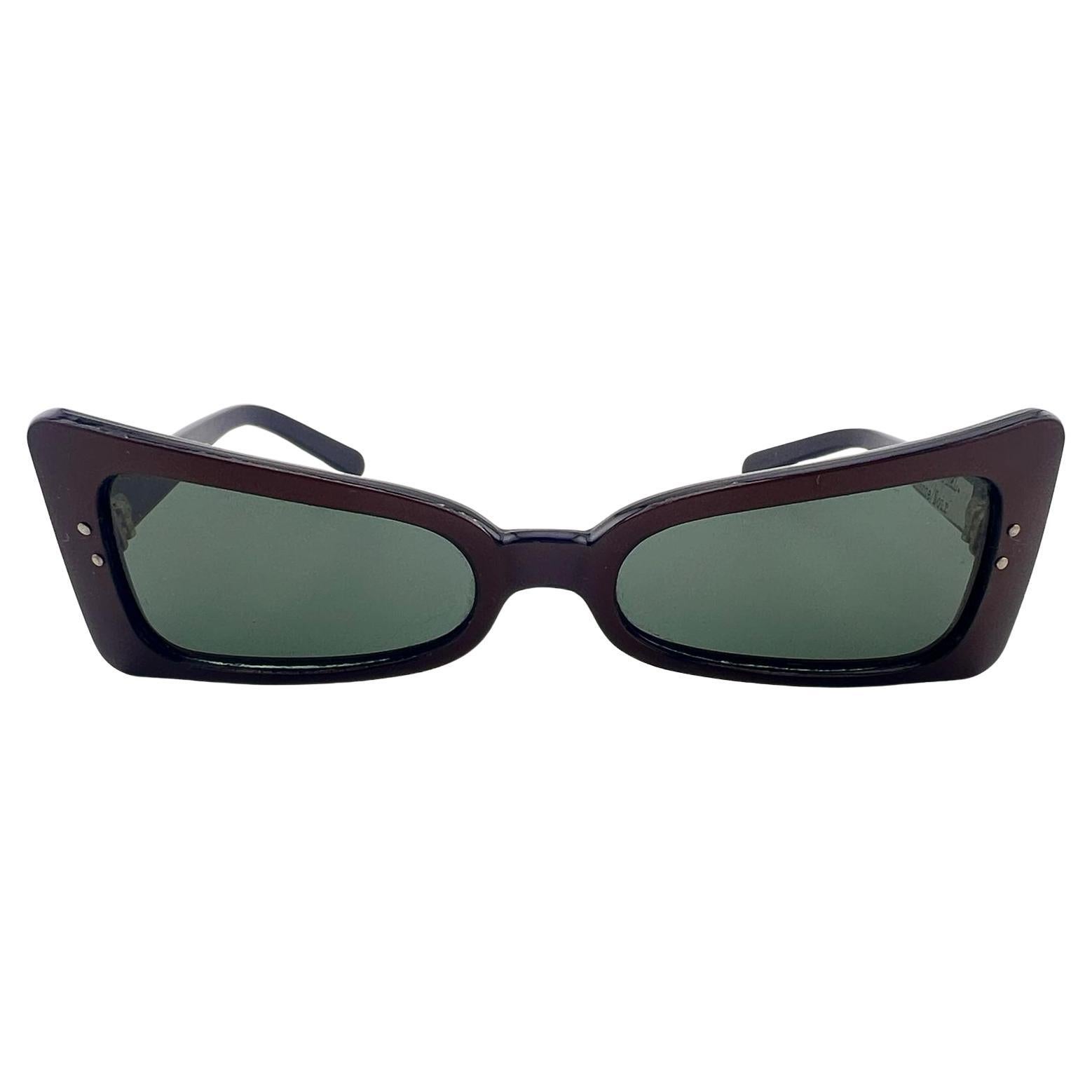 Vintage Midcentury Perl Mask Metallic Bronze 
Black Sunglasses 1960
s France