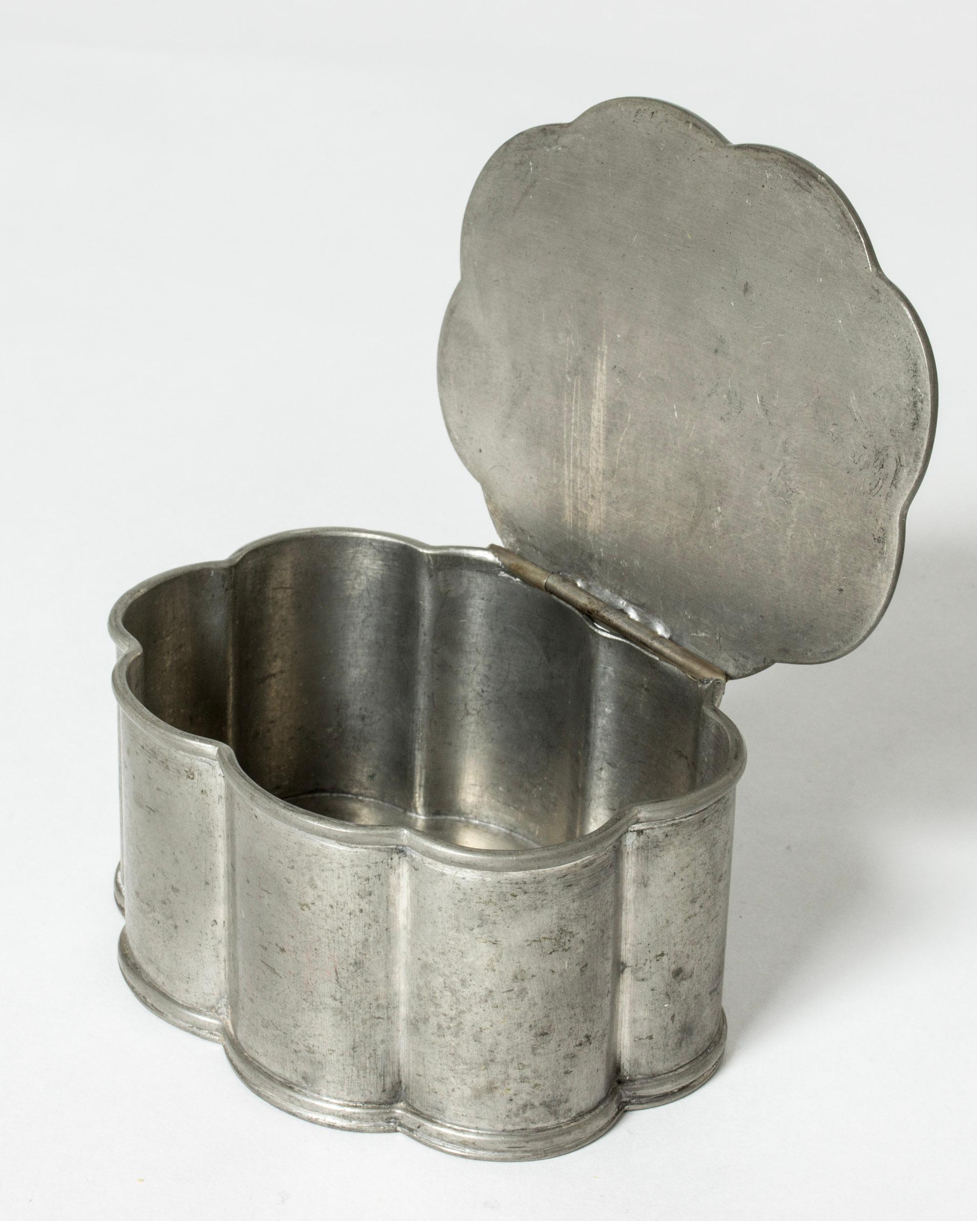 Swedish Vintage Midcentury Pewter Jar, Herman Bergman, Sweden, 1929  For Sale