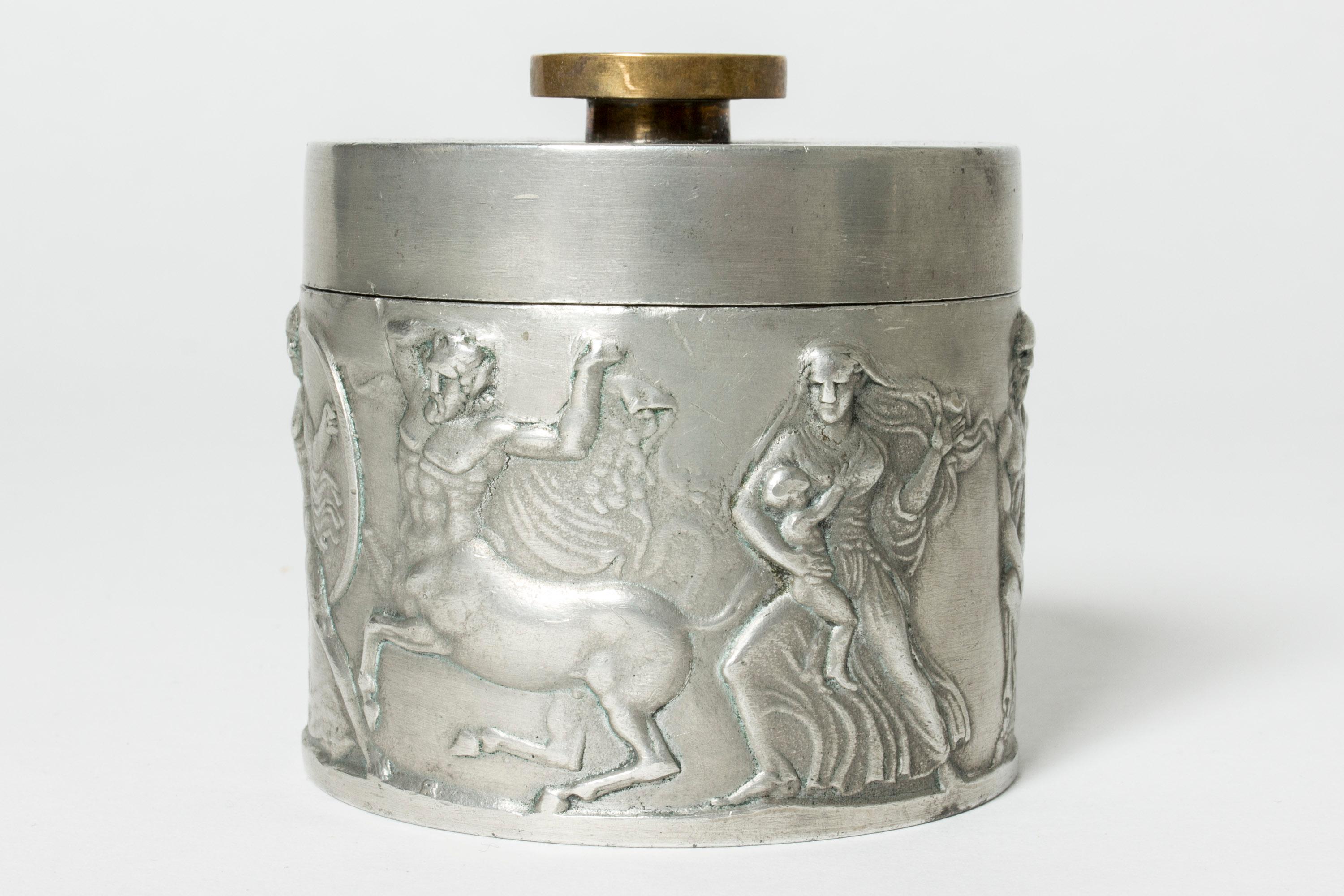 Swedish Vintage Midcentury Pewter Jar with the 