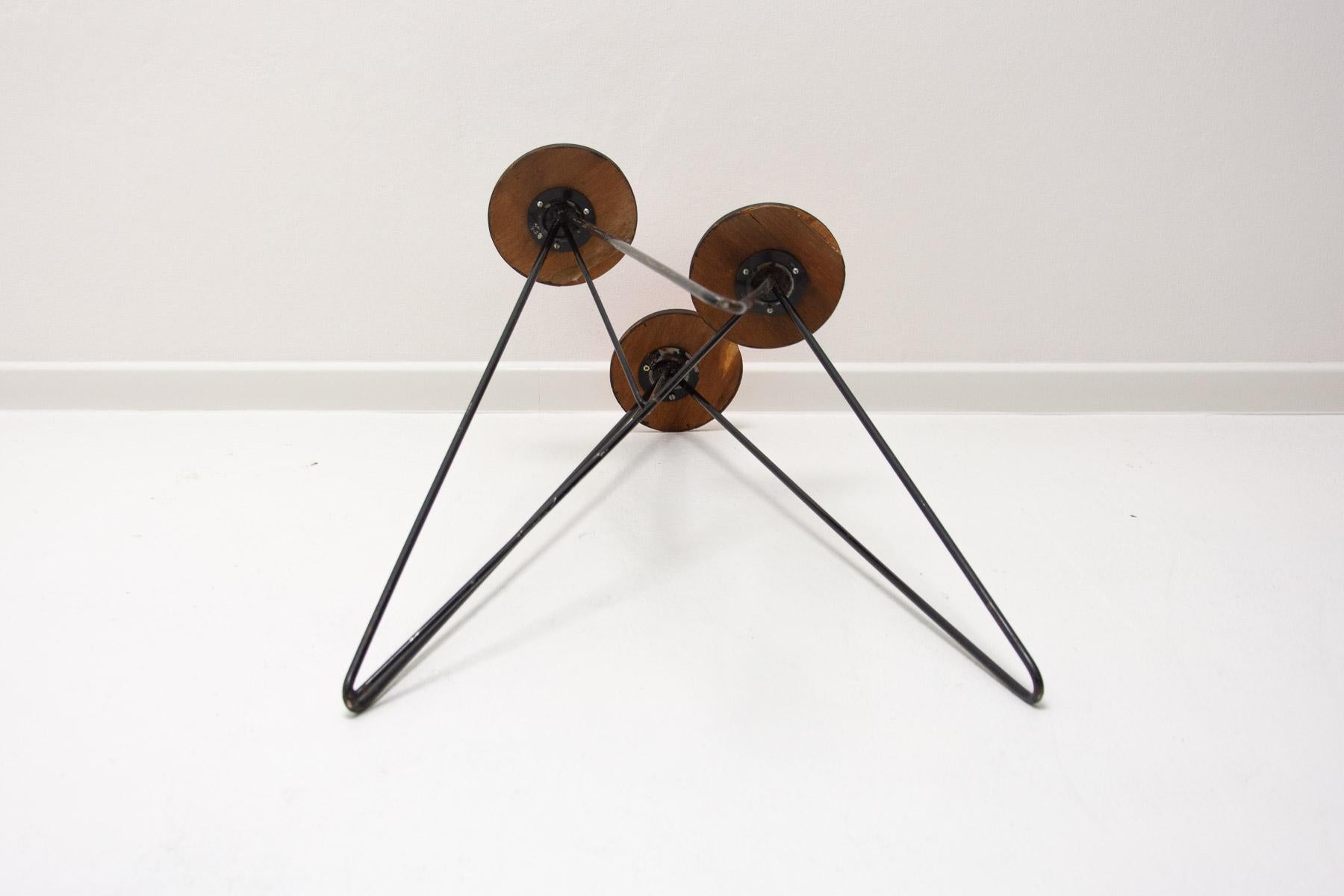 Vintage Midcentury Plant Stand, 1960s, Czechoslovakia, Eastern Bloc For Sale 8