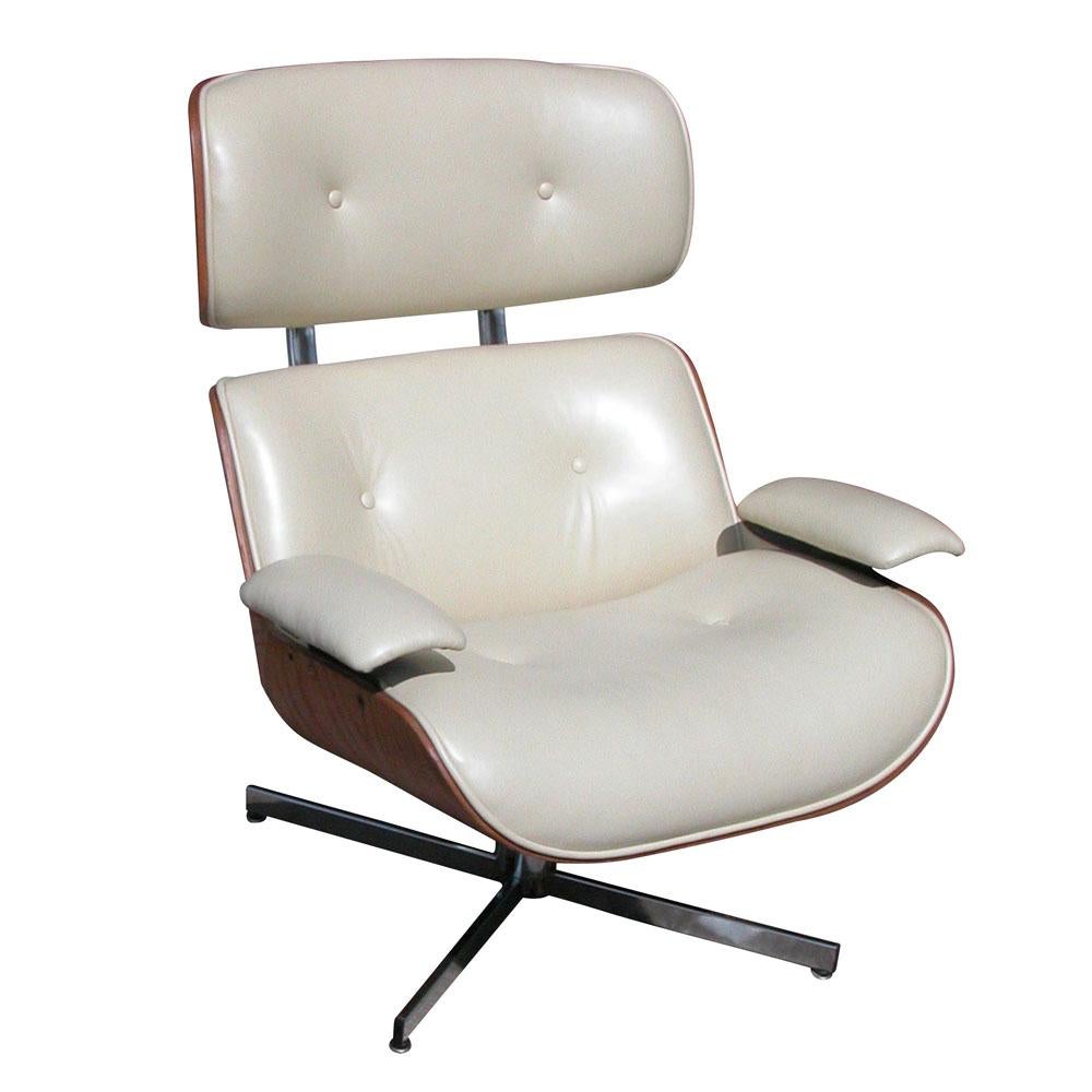 Vintage Midcentury Plycraft Leather Lounge Chair