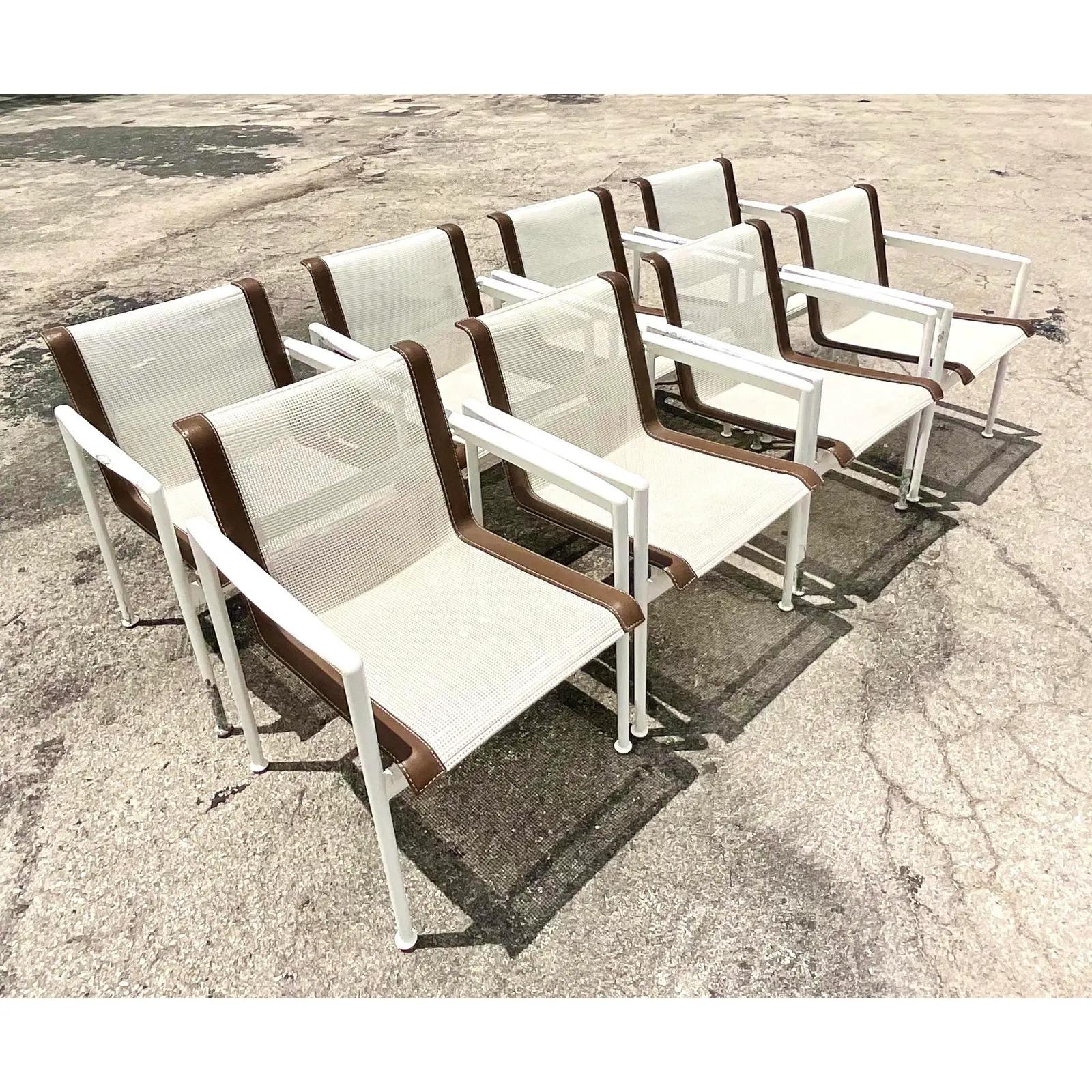 Mid-Century Modern Vintage Midcentury Richard Schultz 1966 Series Dining Chairs - Set of 8