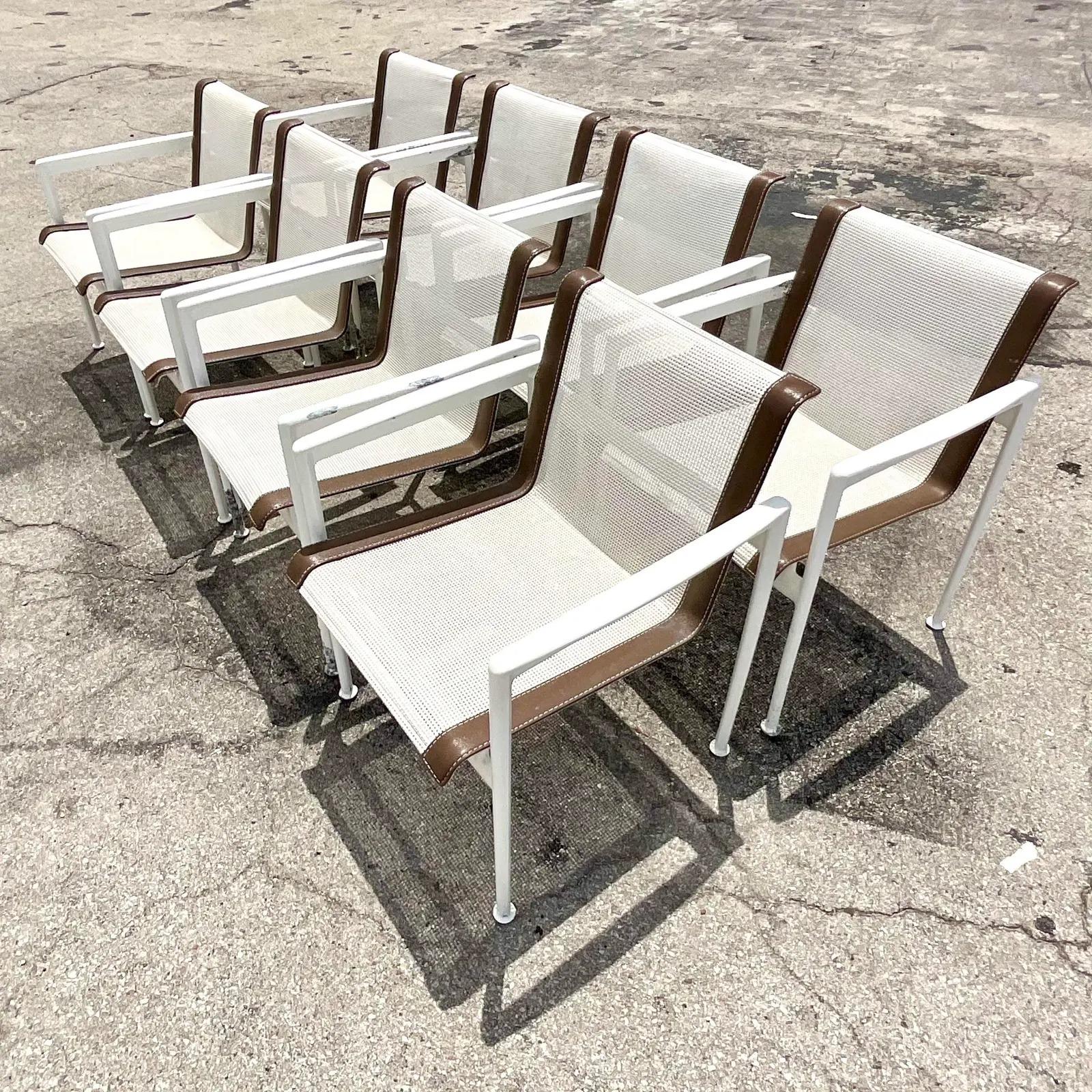 North American Vintage Midcentury Richard Schultz 1966 Series Dining Chairs - Set of 8