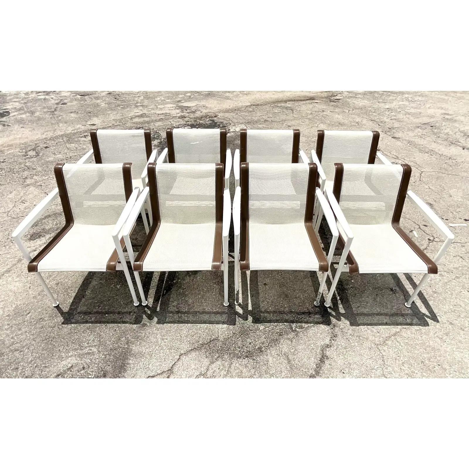 20th Century Vintage Midcentury Richard Schultz 1966 Series Dining Chairs - Set of 8