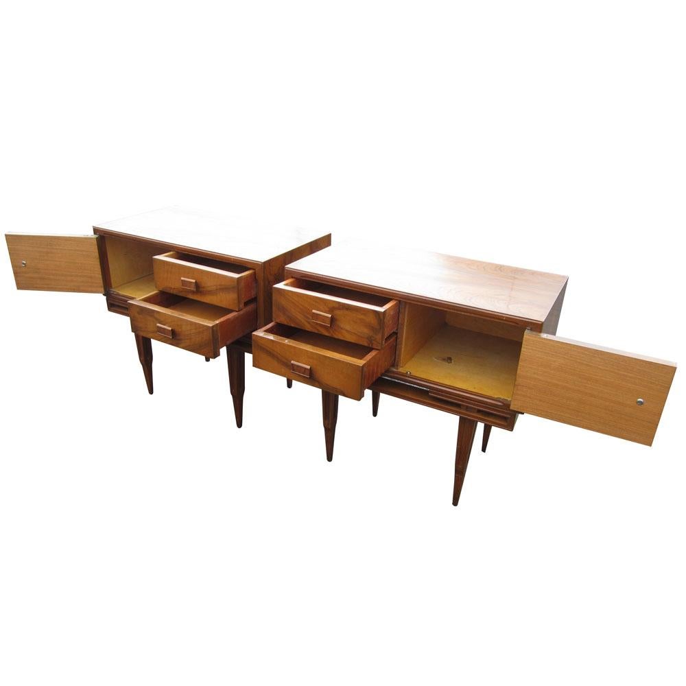 Mid-Century Modern Vintage Midcentury Rosewood Side Tables Nightstands 