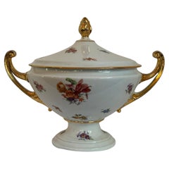 Vintage mediados de siglo Royal Eipage Checoslovaquia gran vuelta de porcelana pintada a mano