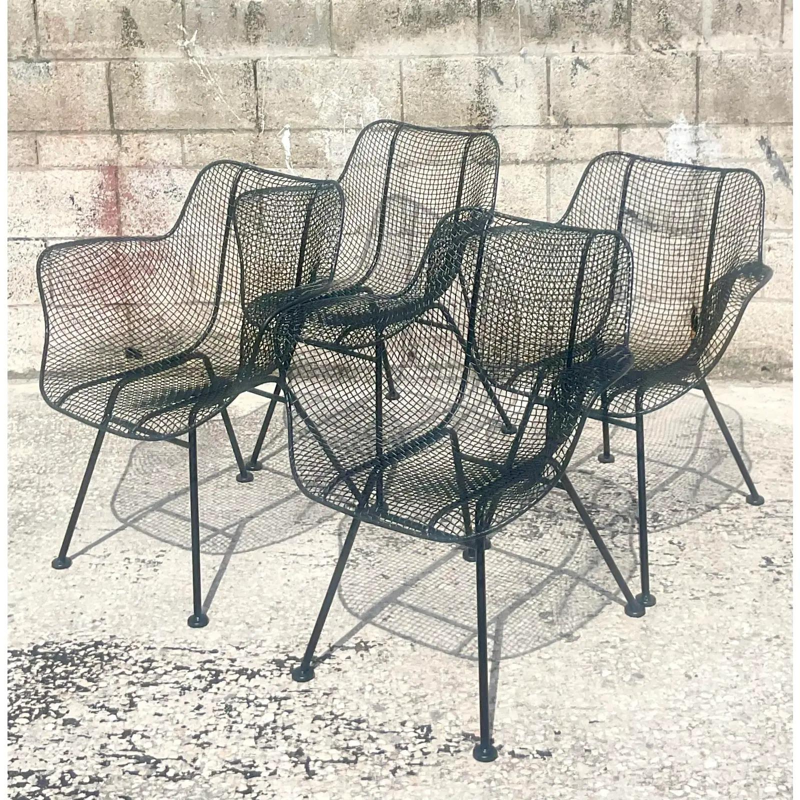 Mid-Century Modern Vintage Midcentury Russel Woodard Sculptura Chairs, Set of 4
