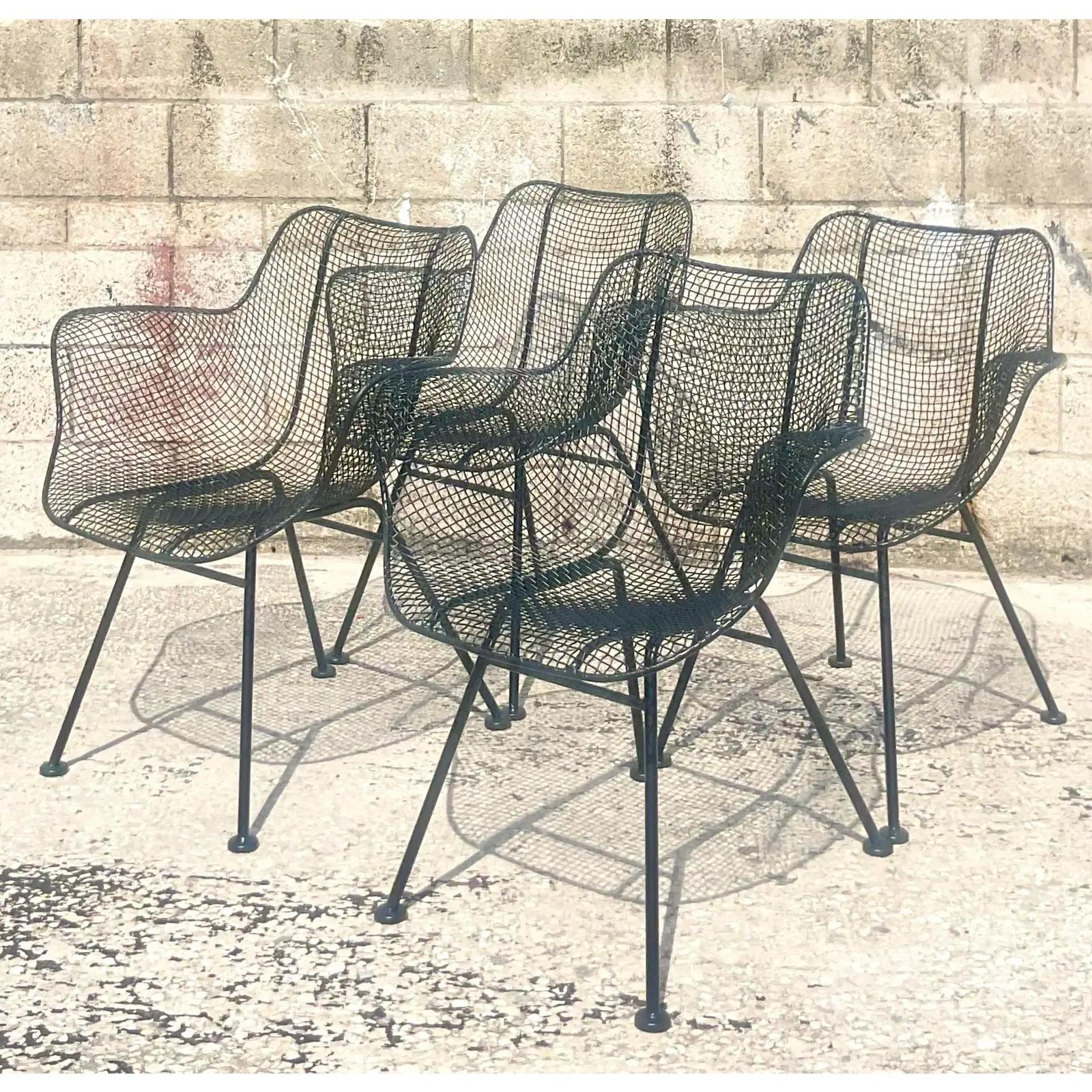 20th Century Vintage Midcentury Russel Woodard Sculptura Chairs, Set of 4