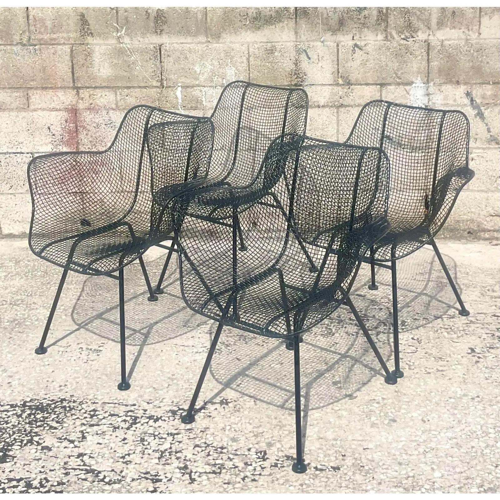 Vintage Midcentury Russel Woodard Sculptura Chairs, Set of 4 2
