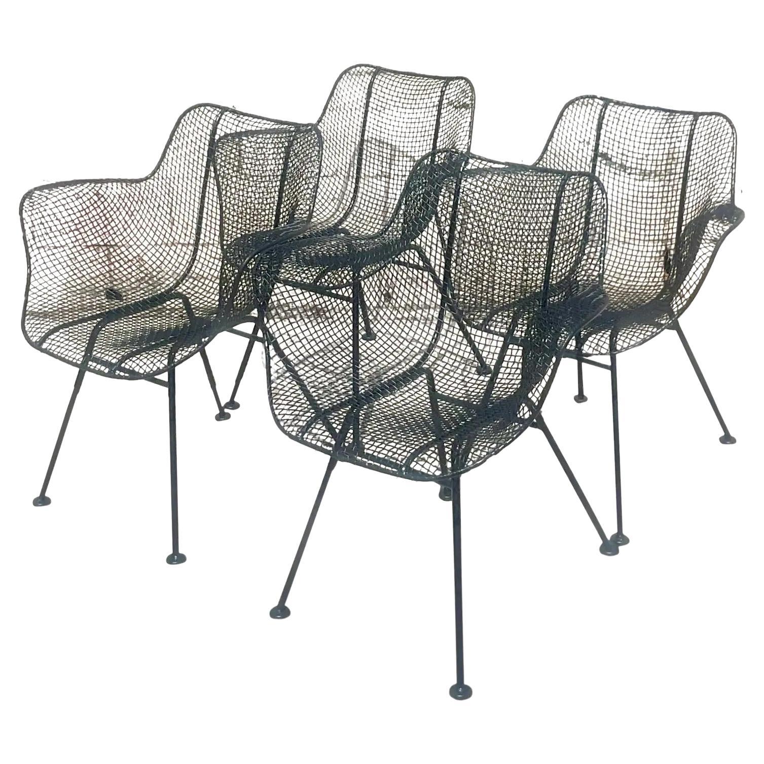 Vintage Midcentury Russel Woodard Sculptura Chairs, Set of 4