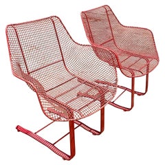 Vintage Midcentury Russell Woodard Springer Lounge Chairs, a Pair