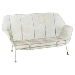 Sculptura Loveseat en fer forgé vintage du milieu du siècle dernier de Russell Woodard