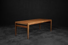 Vintage MidCentury Scandinavian Modern Teak Wood Coffee Table with Pull-Out Tops