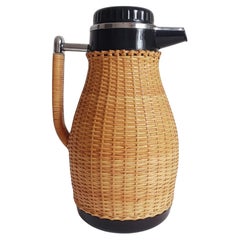 Brocca thermos in vimini del Medioevo, Svezia 1960