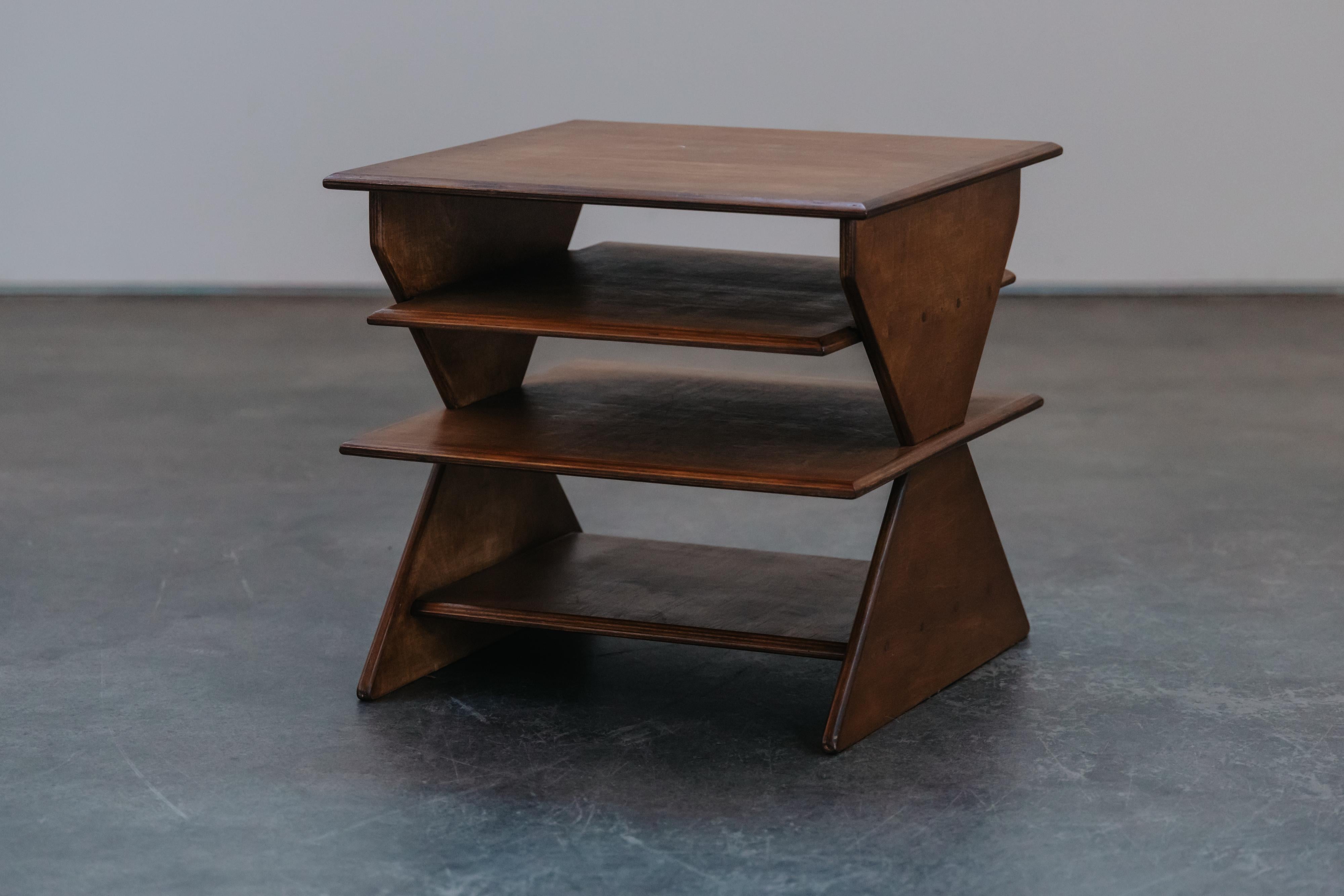 Vintage Midcentury Side Table From France, Circa 1960.  Unusual model with very light use.  Excellent condition.