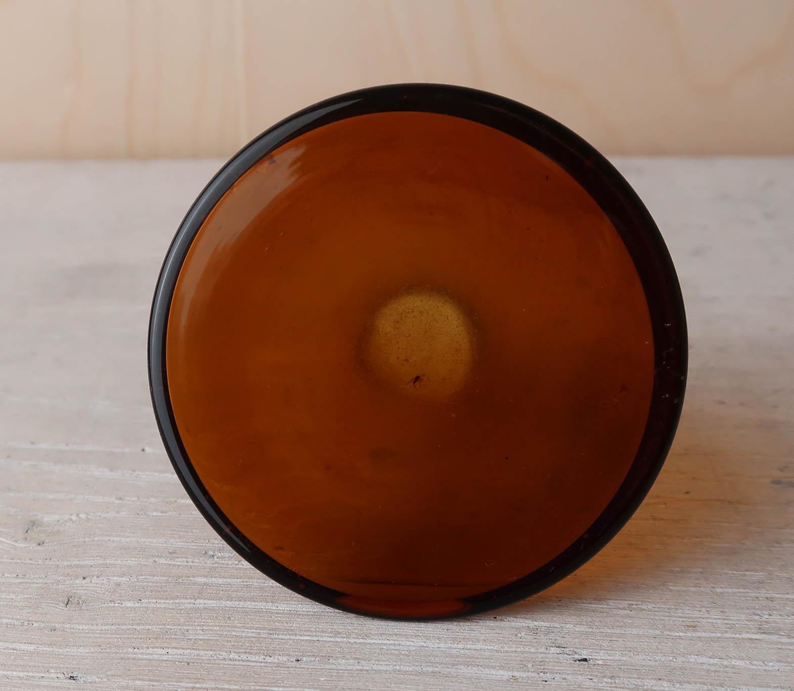 Mid-Century Modern Vintage Midcentury Small Amber Glass Vase
