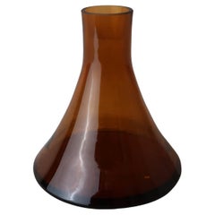 Vintage Midcentury Small Amber Glass Vase