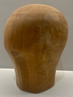 Vintage Midcentury Solid Beech Hat Block Milliners Display Stand 23 1/2