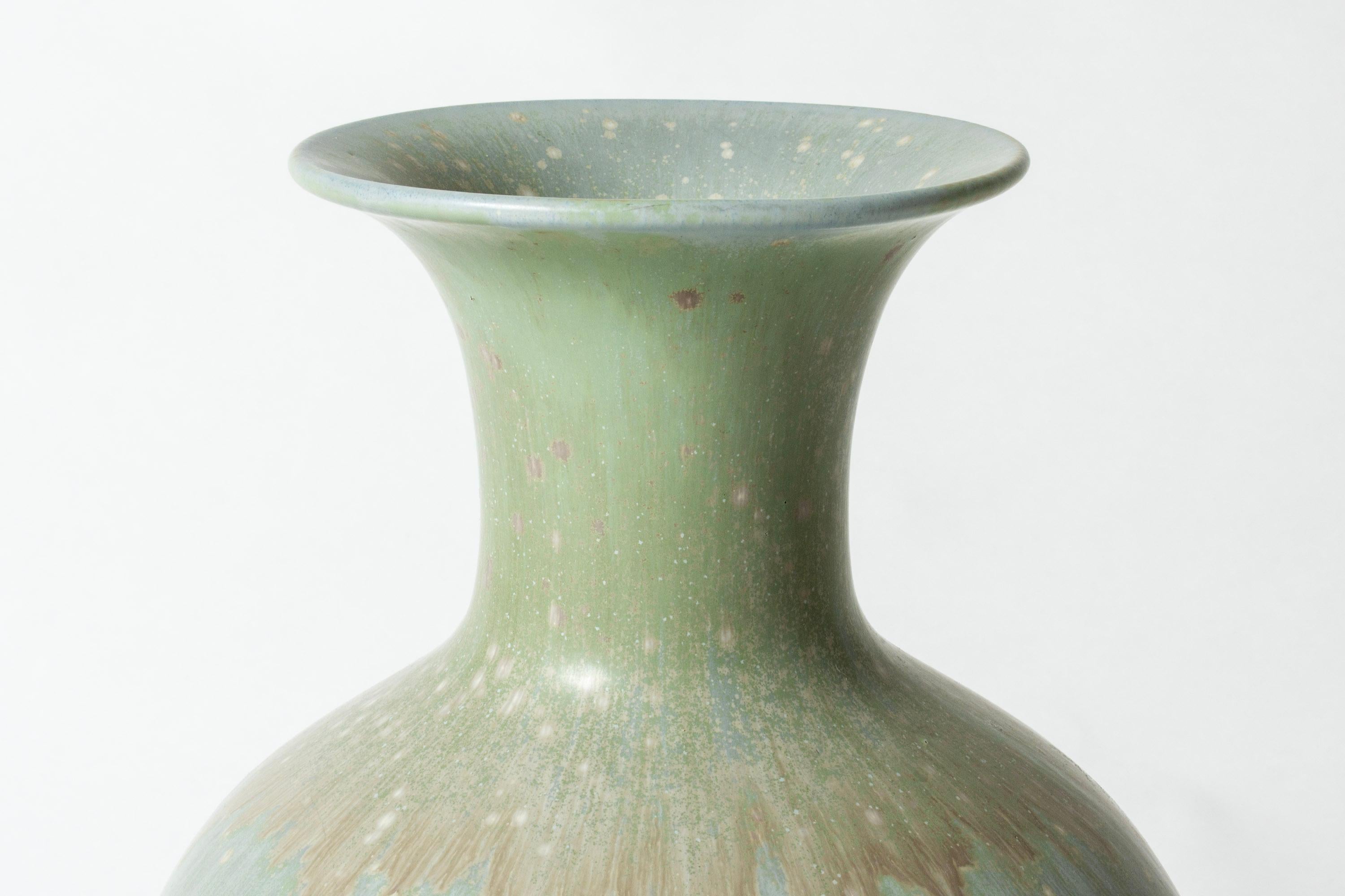 Scandinavian Modern Vintage Midcentury Stoneware Floor Vase by Gunnar Nylund, Sweden, 1940s For Sale