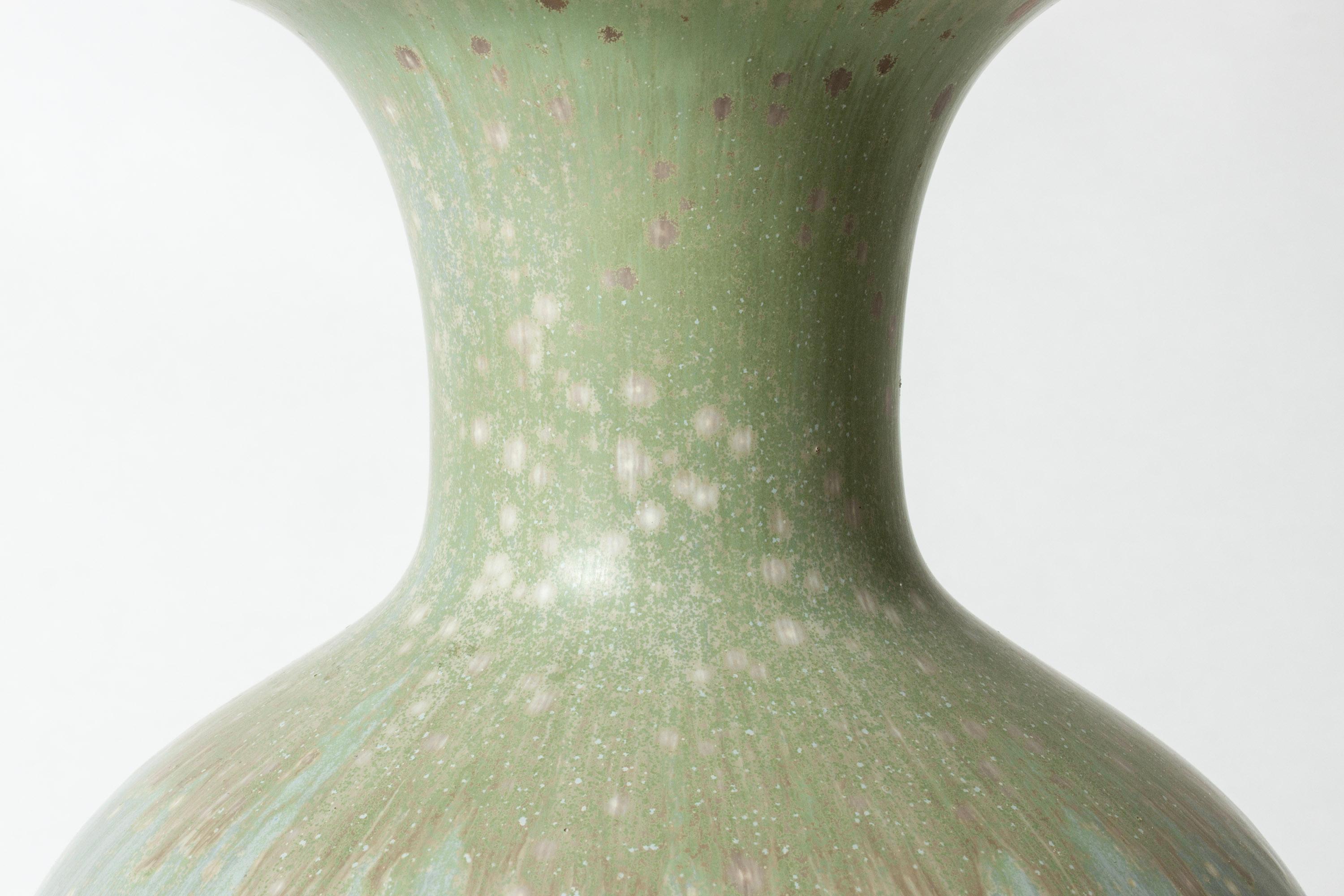 Vintage Midcentury Stoneware Floor Vase by Gunnar Nylund, Sweden, 1940s For Sale 1
