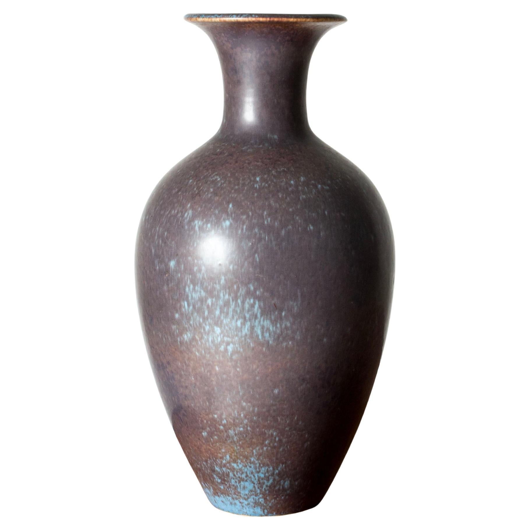 Vintage Midcentury Stoneware Floor Vase by Gunnar Nylund, Sweden, 1940s