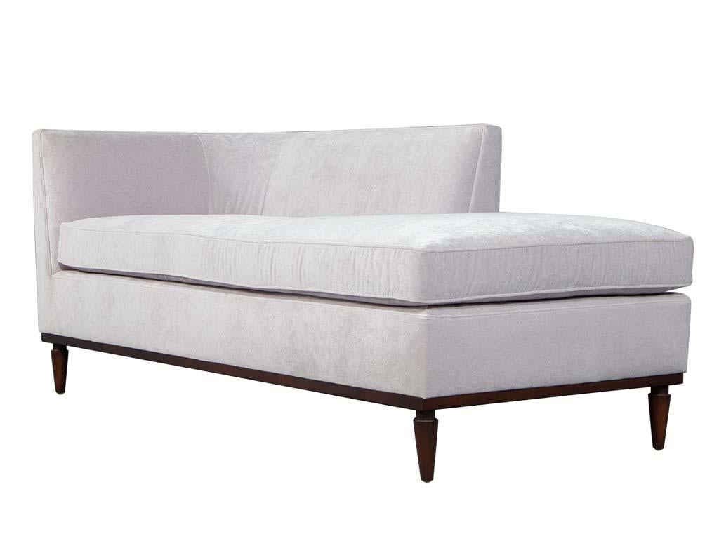 Fabric Vintage Midcentury Style Sofa Chaise Lounge