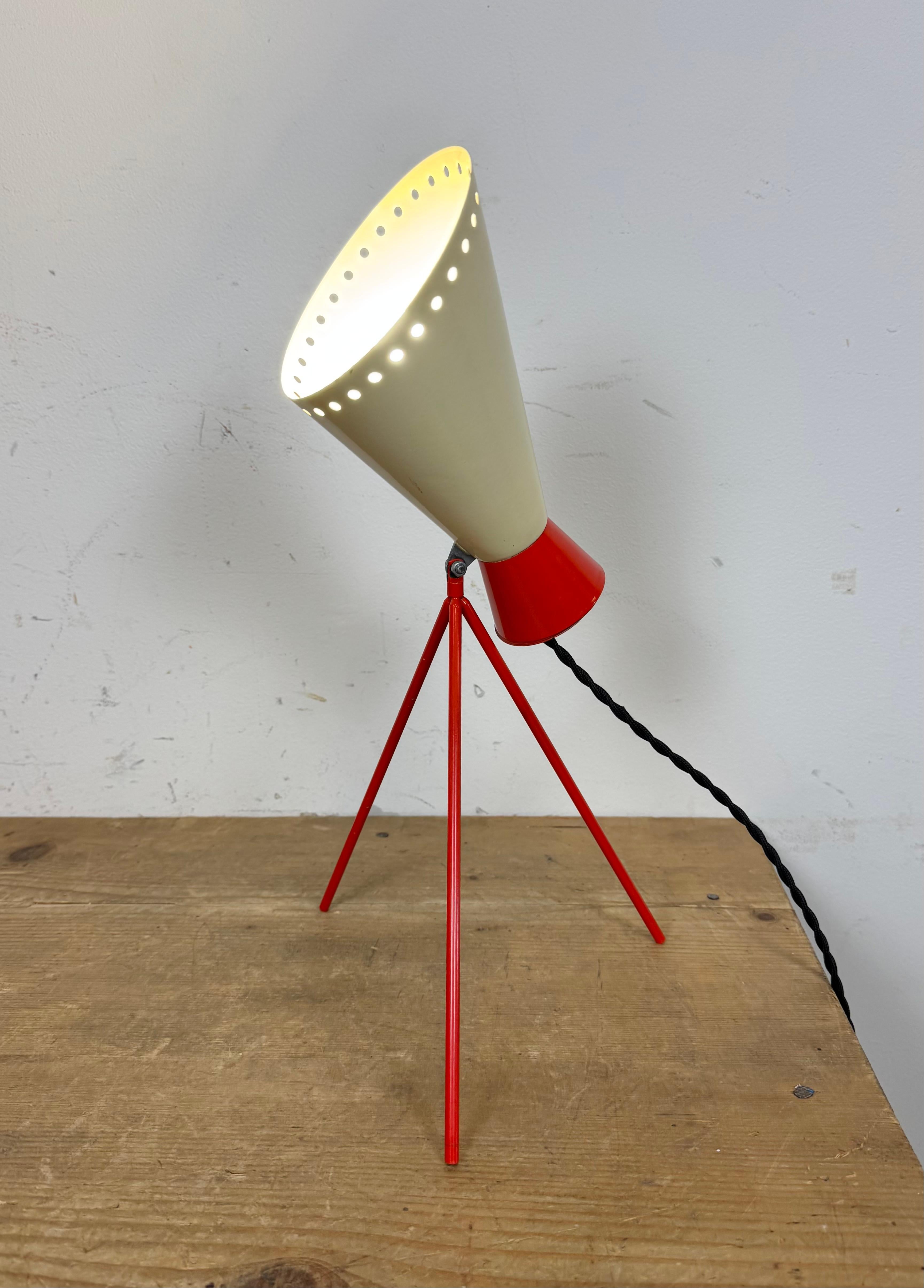 Vintage Midcentury Table Lamp by Josef Hůrka for Napako, 1950s For Sale 12