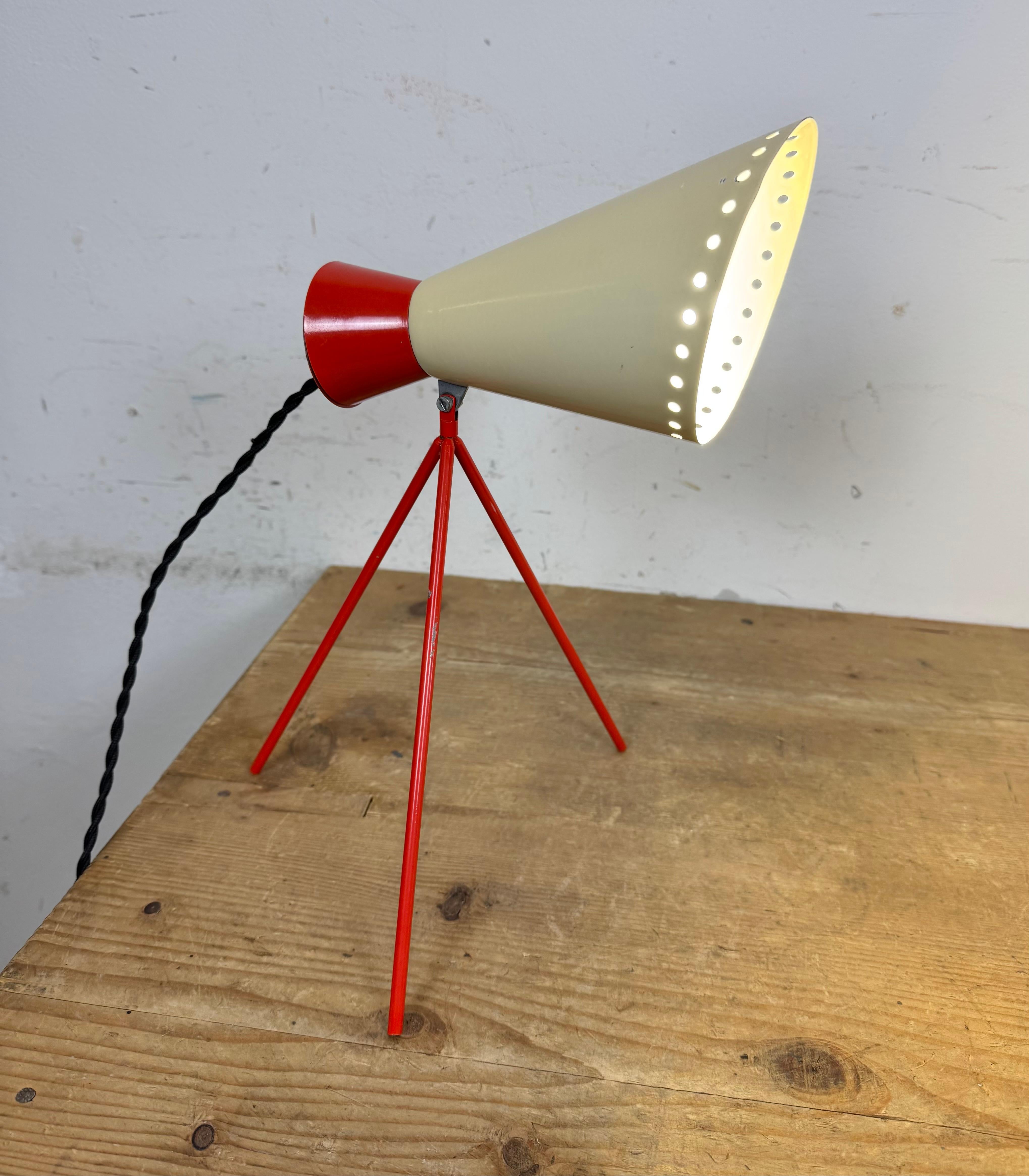 Vintage Midcentury Table Lamp by Josef Hůrka for Napako, 1950s For Sale 13