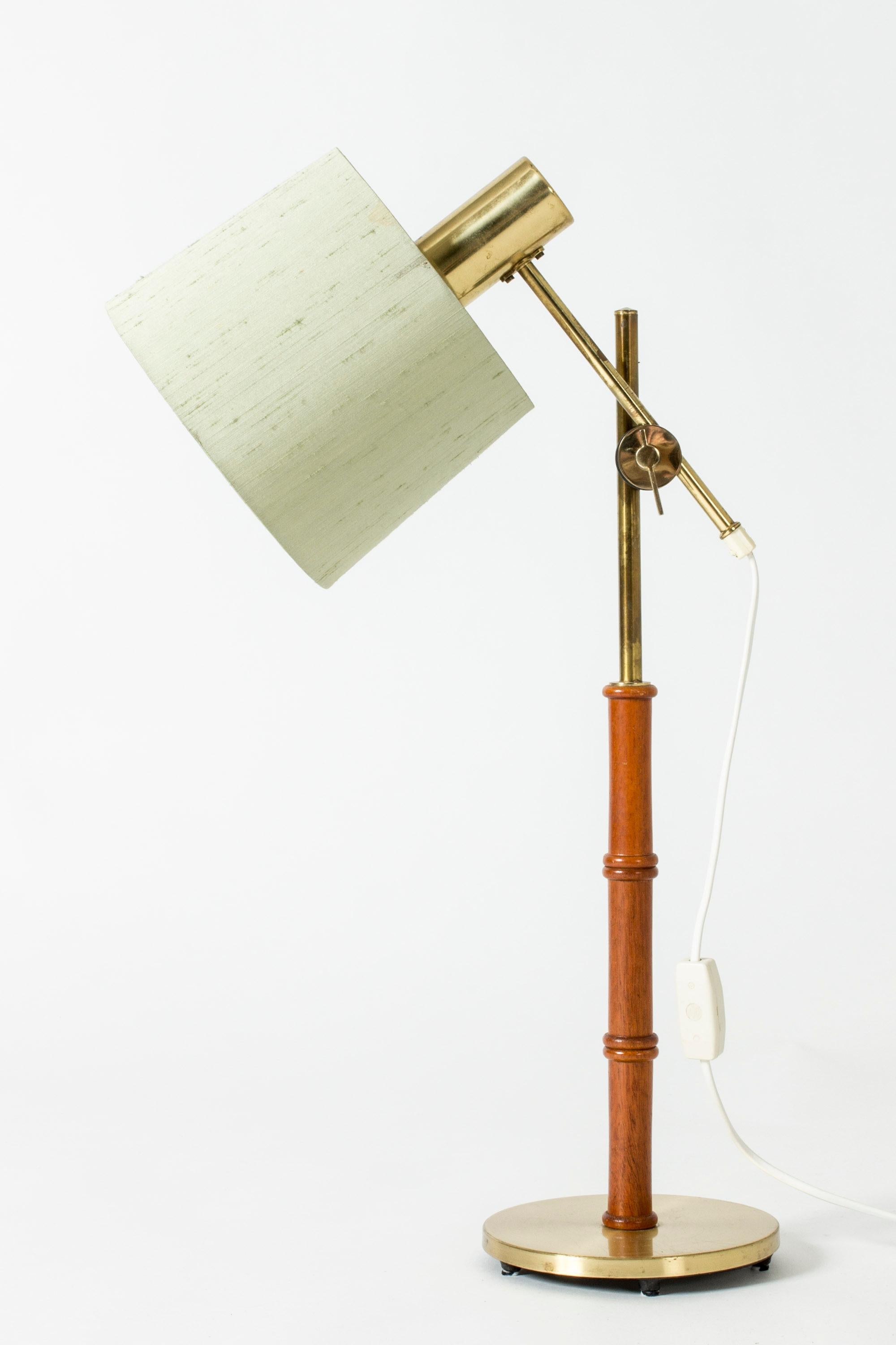 Brass Vintage Midcentury Table Lamp, Falkenbergs Belysning, Sweden, 1960s For Sale