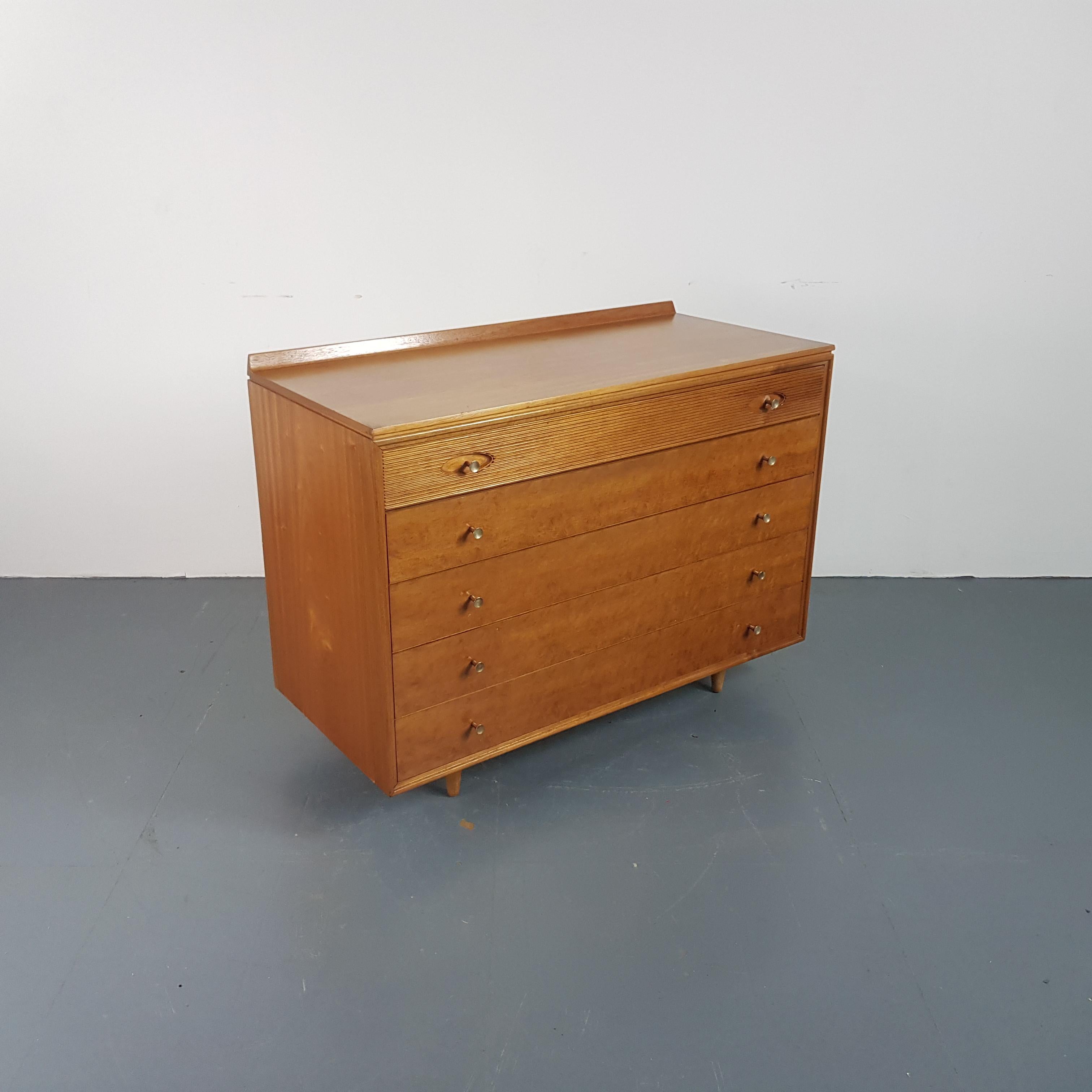 English Vintage Midcentury Teak Chest of Drawers by Robert Heritage for Archie Shine For Sale