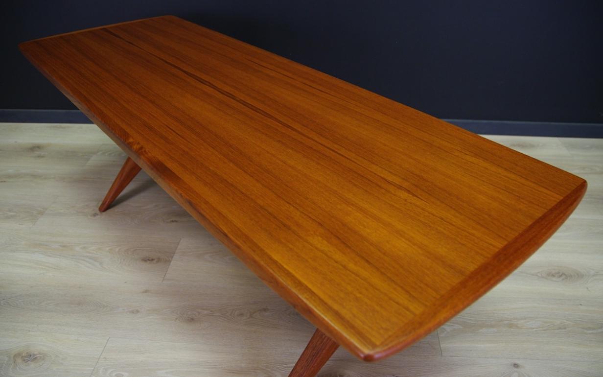 Scandinavian Vintage Midcentury Teak Coffee Table Danish Design, 1970s For Sale