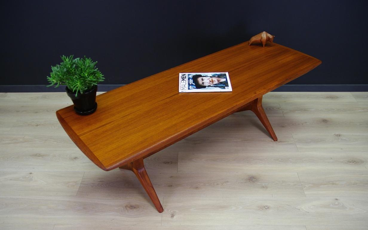 Veneer Vintage Midcentury Teak Coffee Table Danish Design, 1970s For Sale