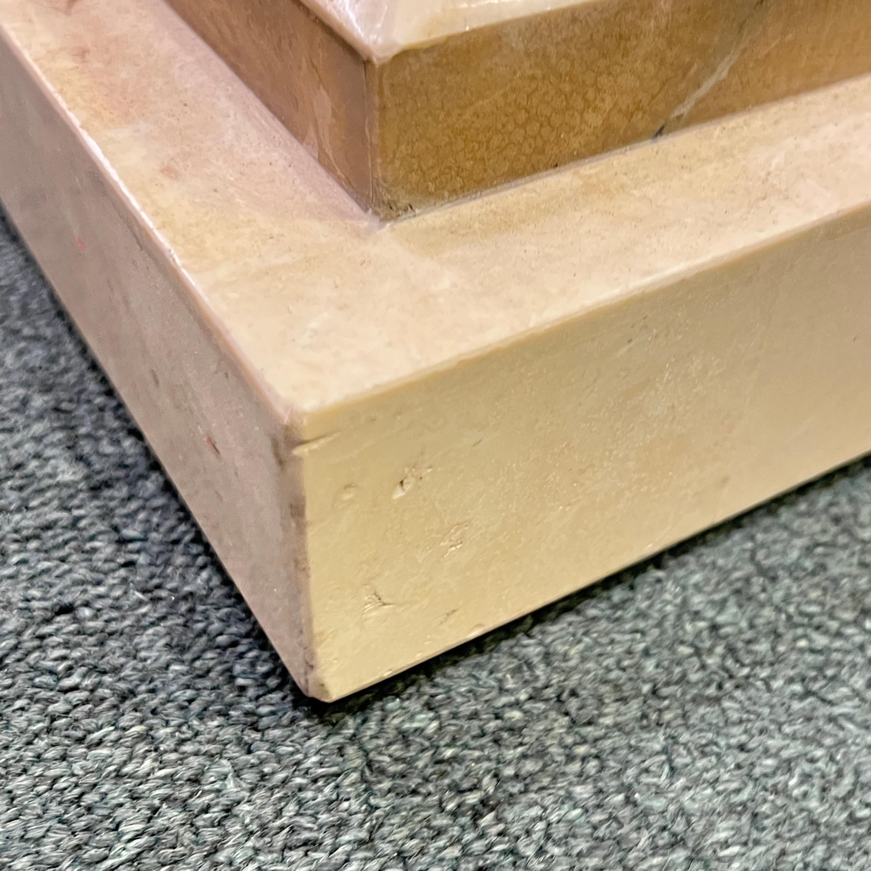 Vintage Mid-Century Tessellated Pedestal (piédestal tessellé) en vente 13