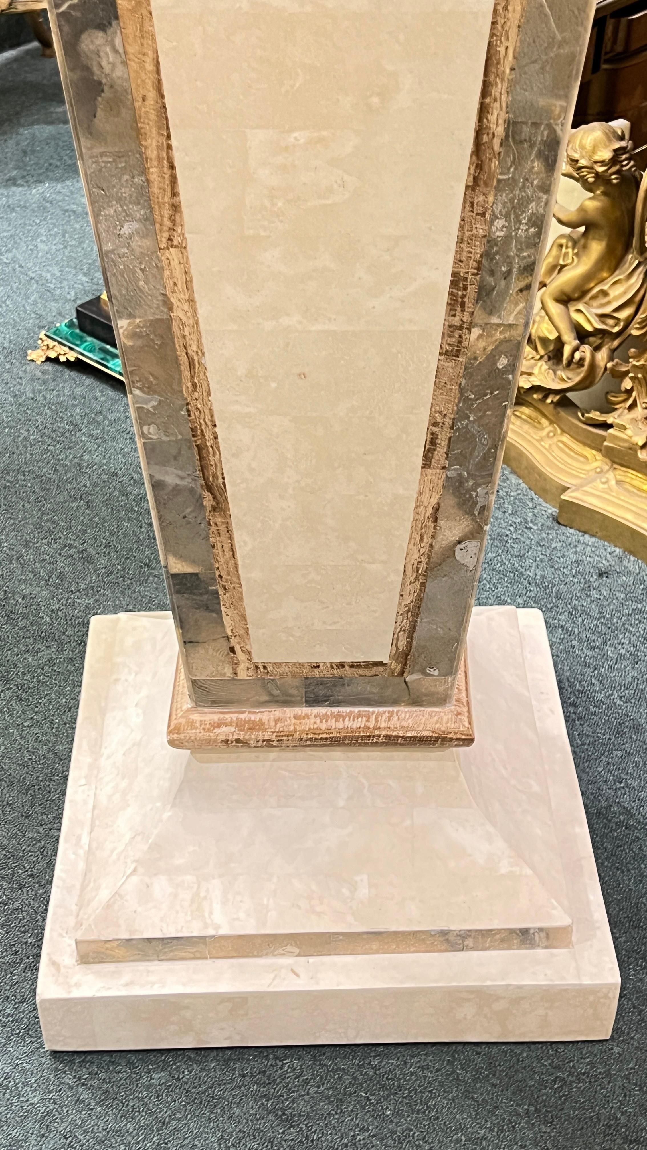 Vintage Mid-Century Tessellated Pedestal (piédestal tessellé) en vente 2