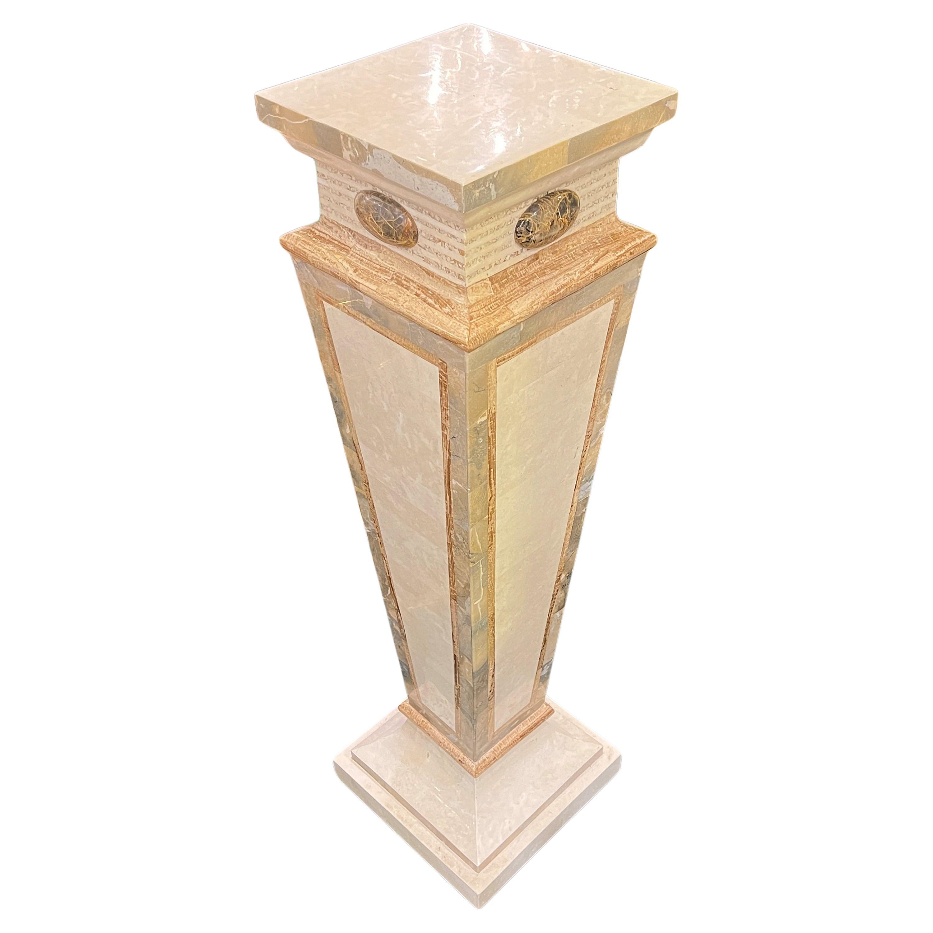 Pedestal teselado vintage de mediados de siglo