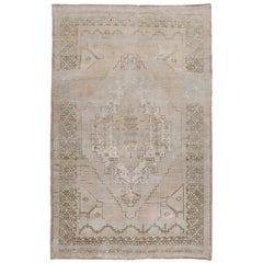 Retro Midcentury Tribal Anatolian Rug